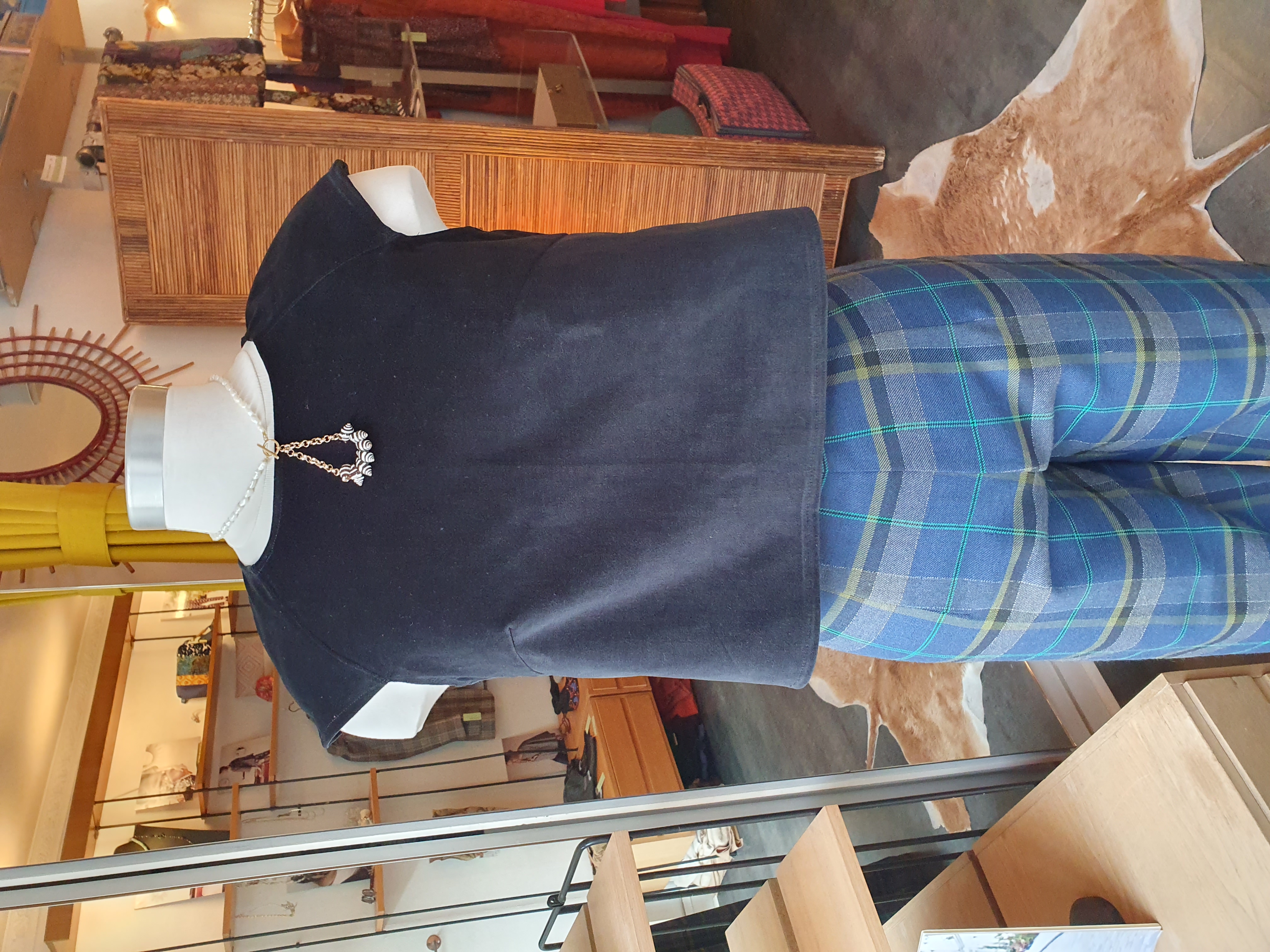 crop top velours noir