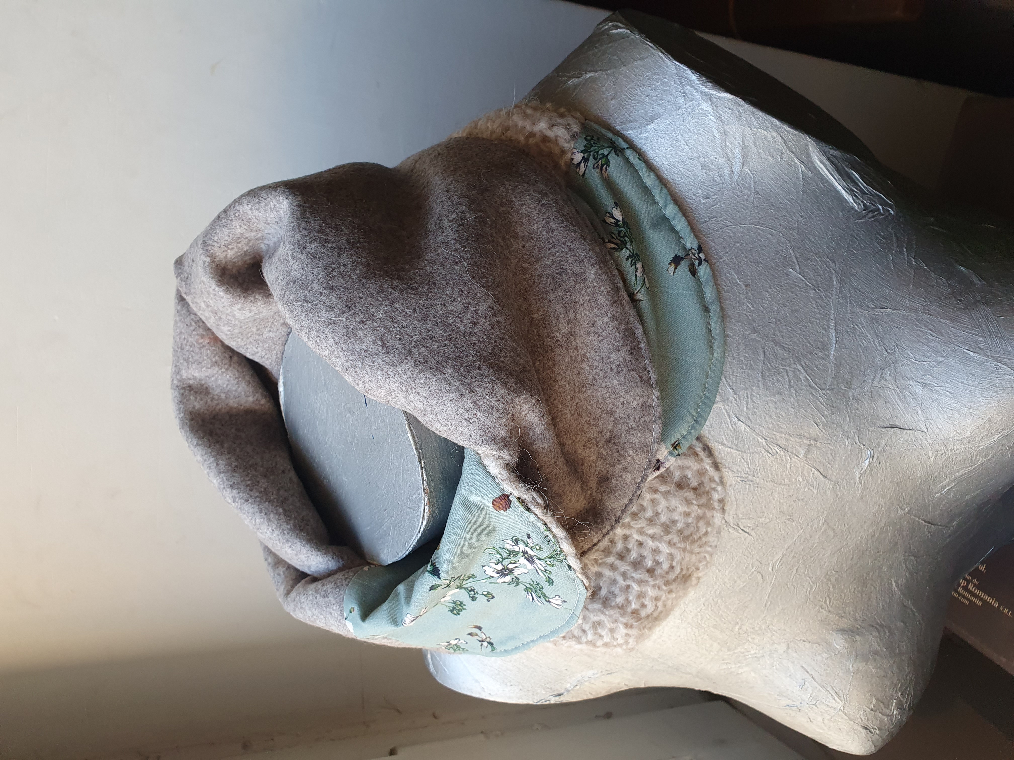 col femme gris - ivoire