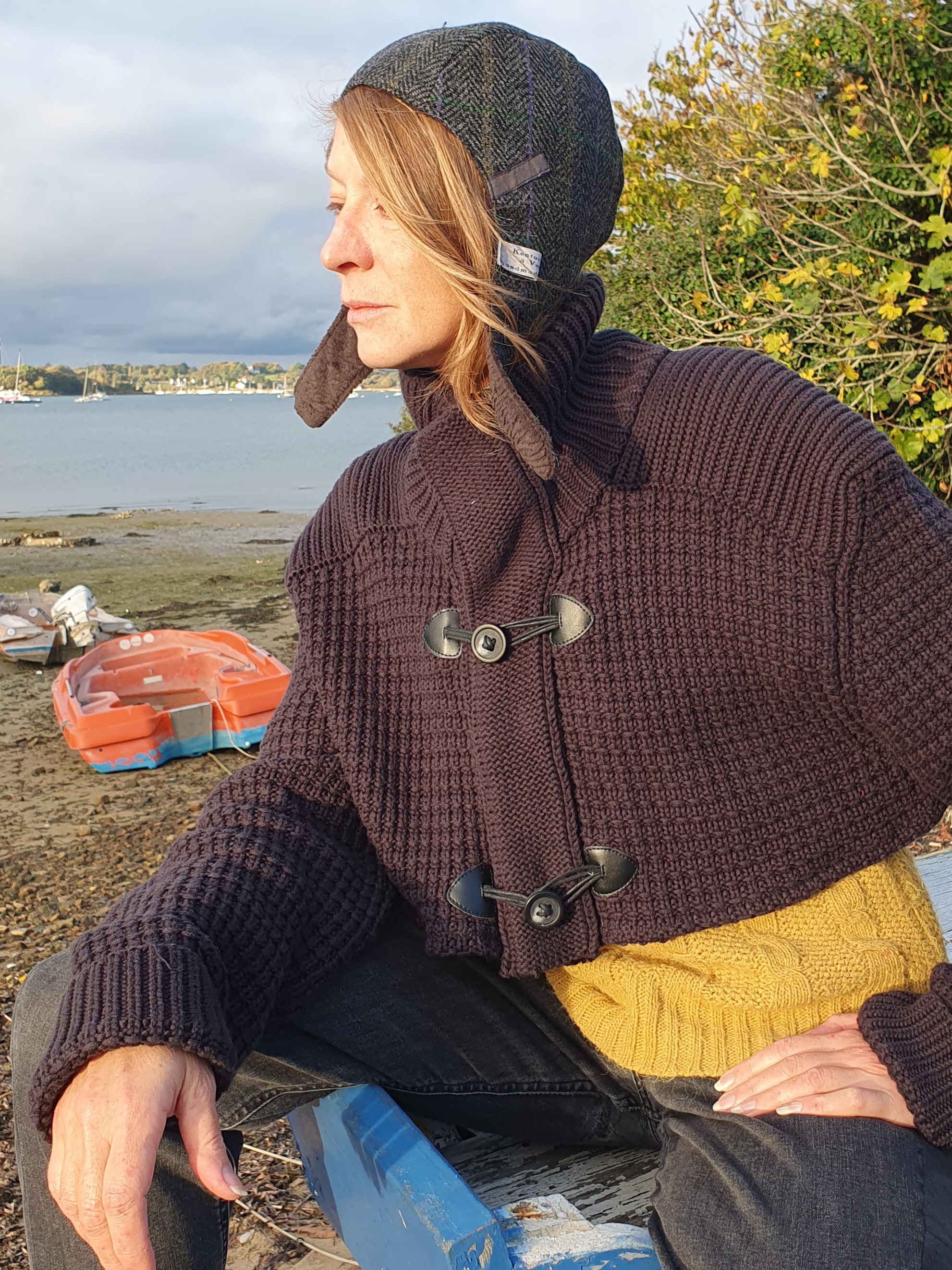 chapeau aviateur prince de galles gris foncé