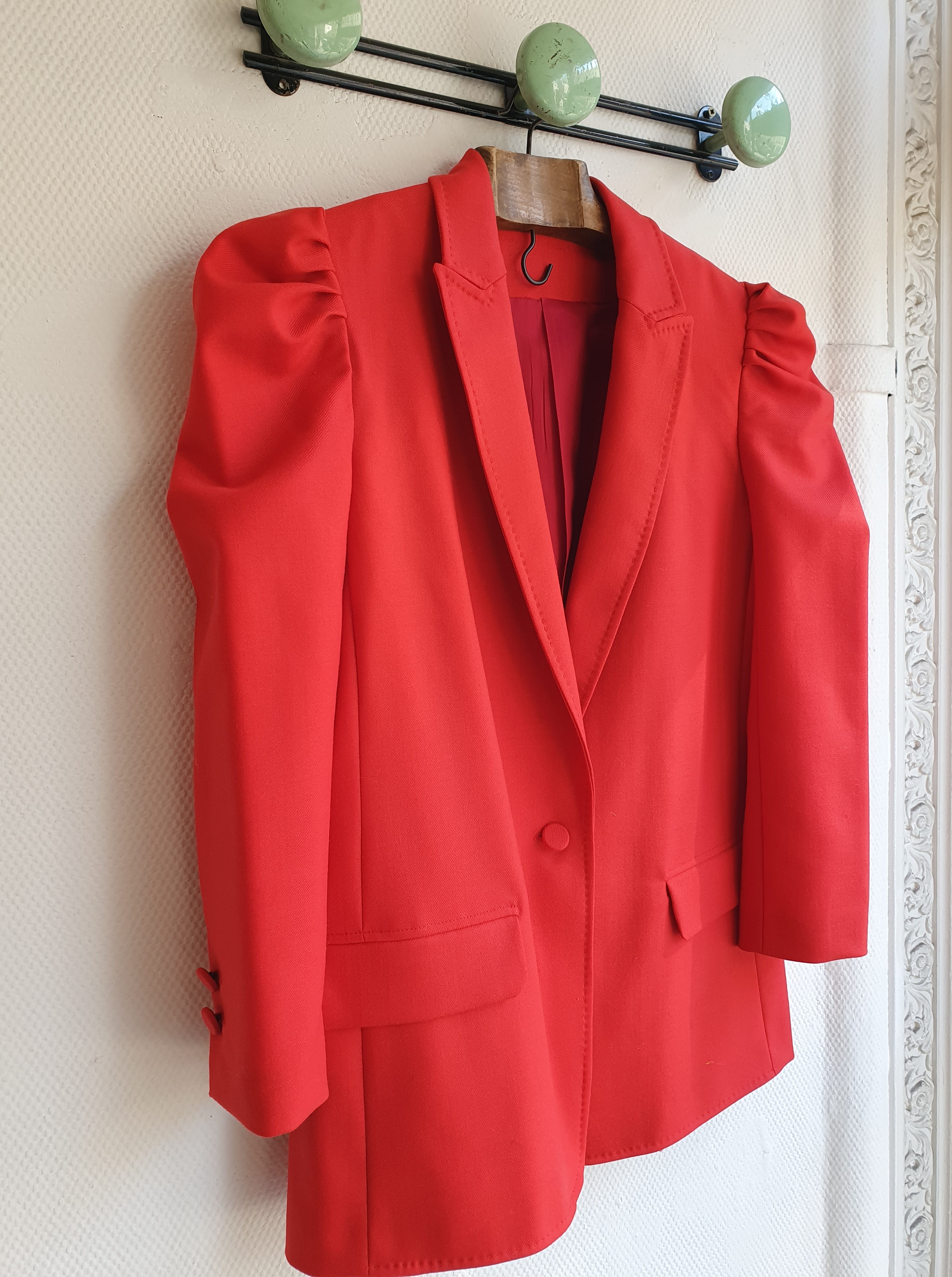 puff sleeve jacket carmin