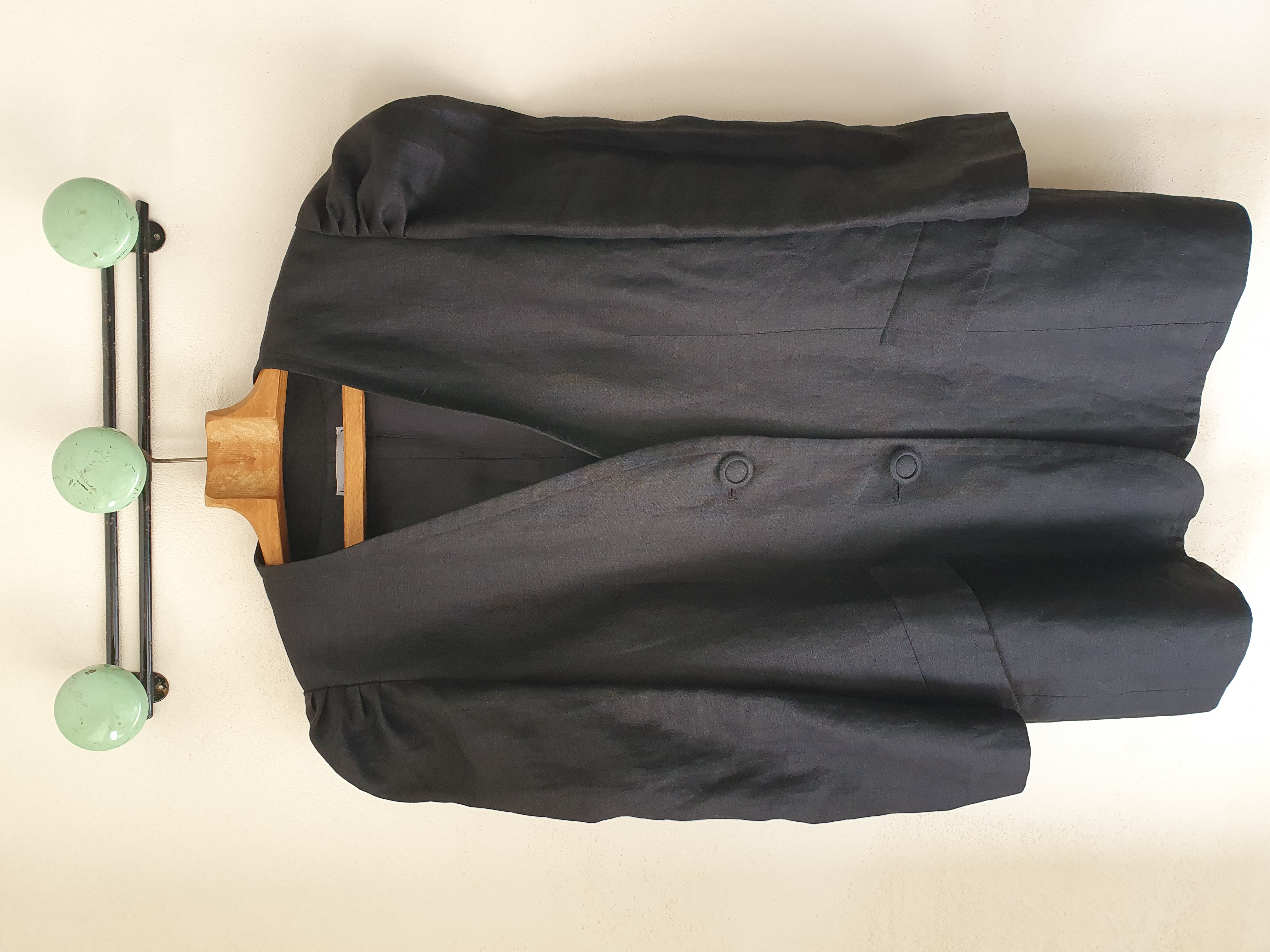 puff sleeve jacket lin noir