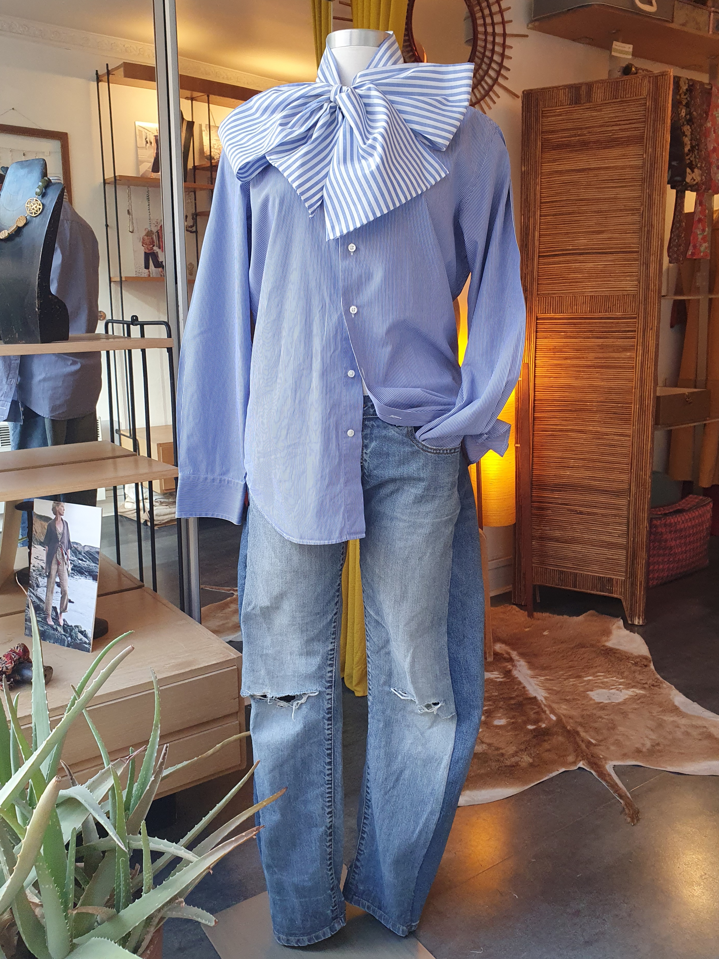 barrel jean déchiré