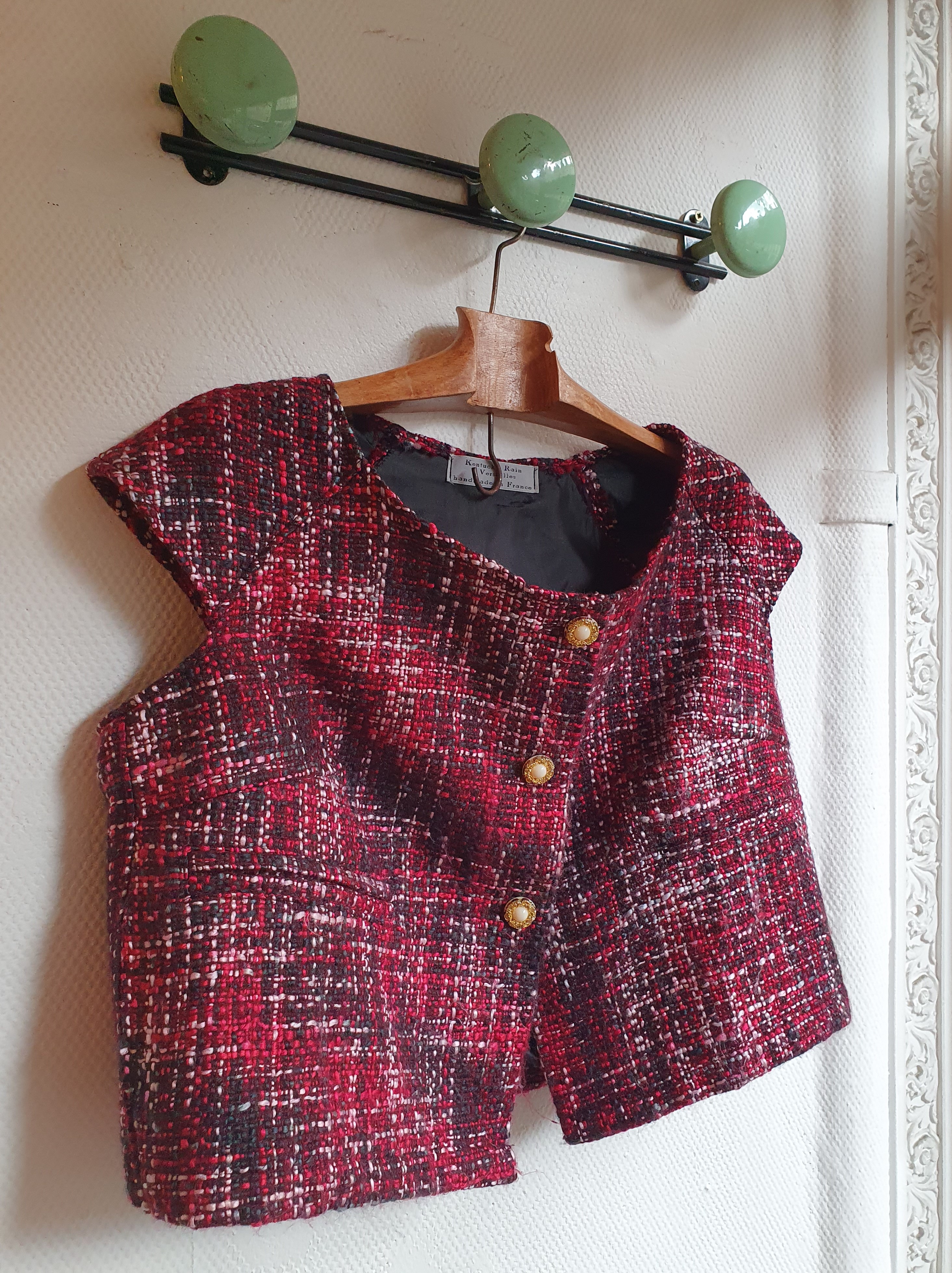 gilet sans manches framboise