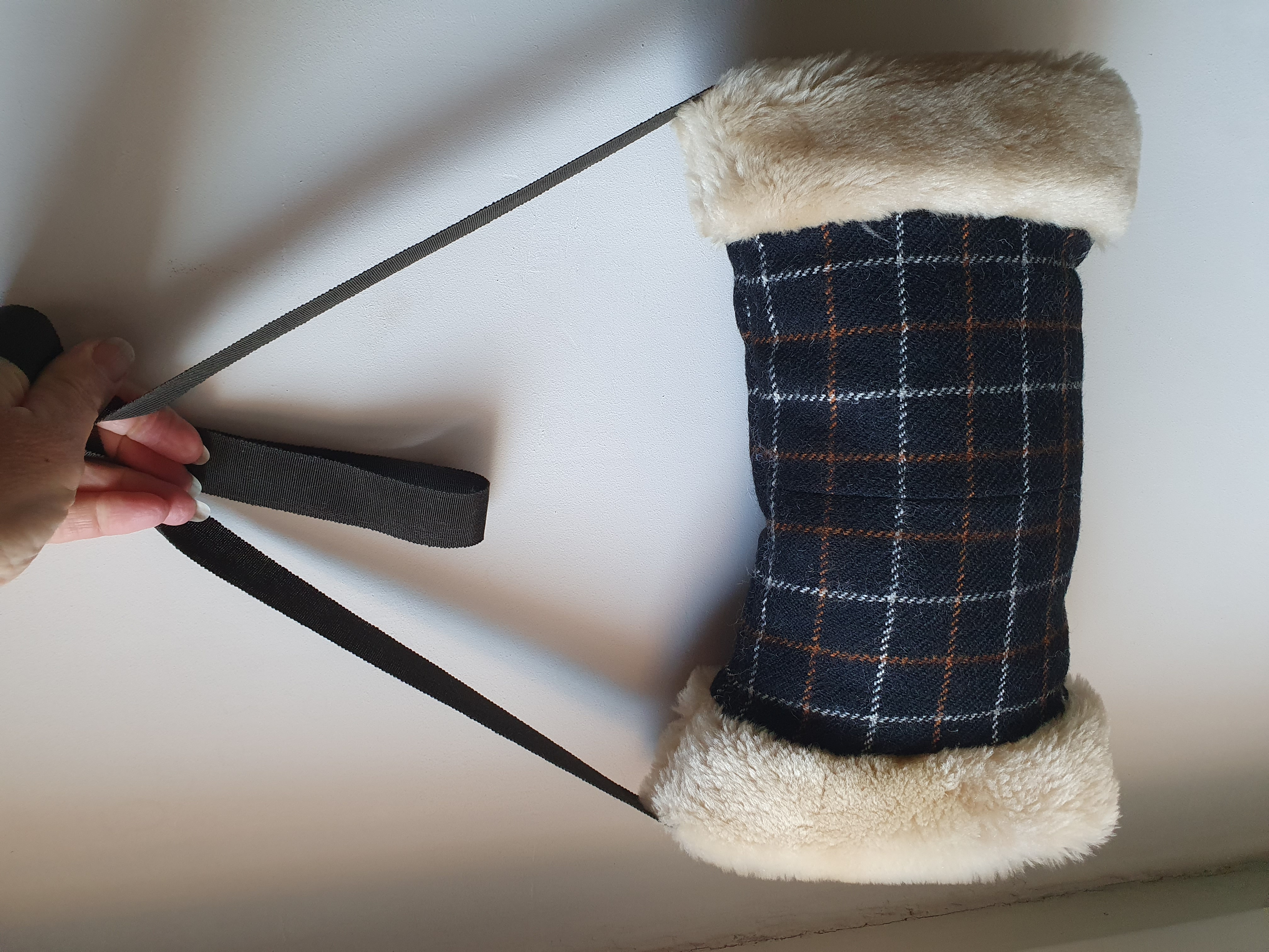 manchon carreaux - mouton