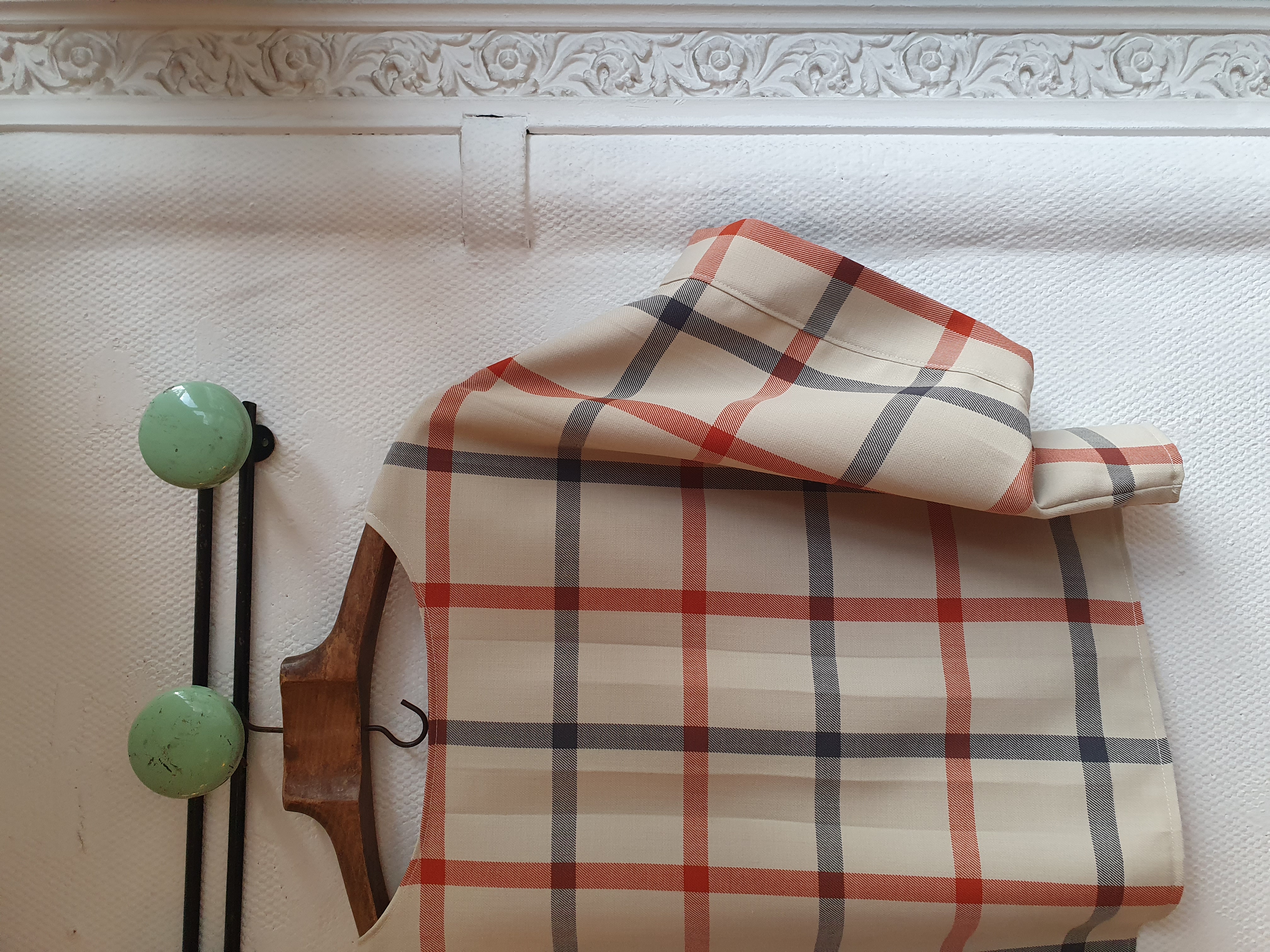 pull manches courtes grands carreaux