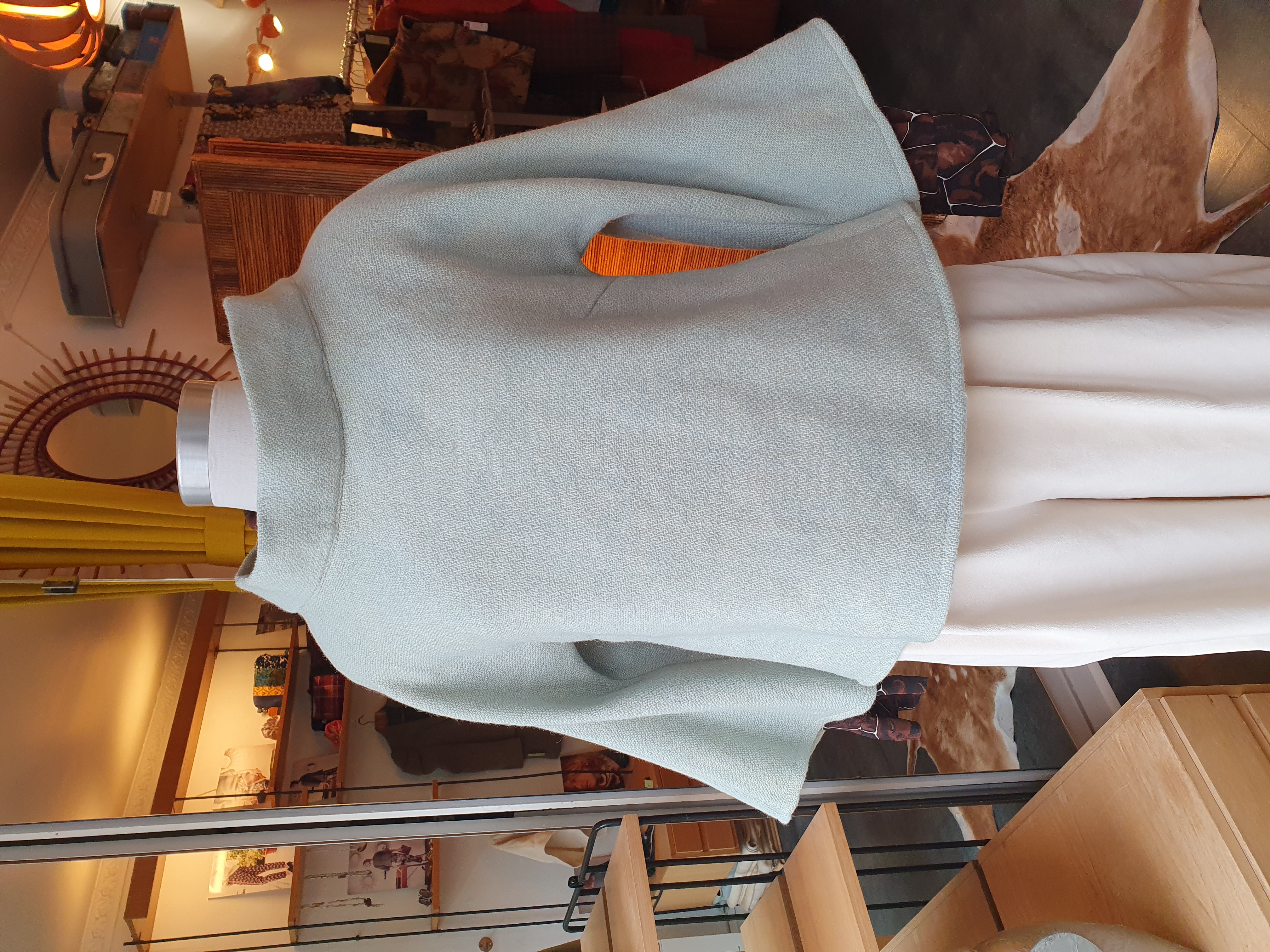 veste pull-over vert d'eau