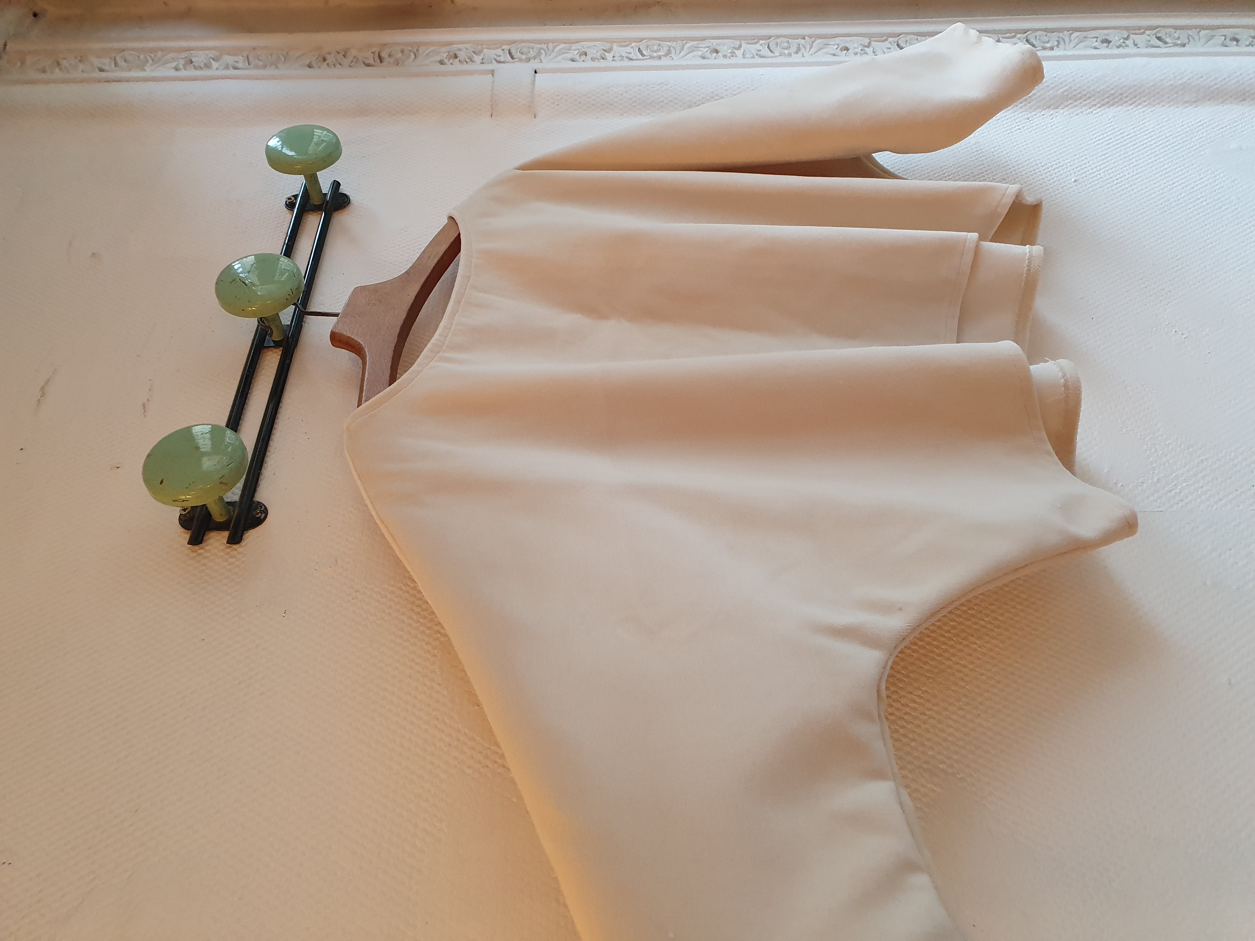 pull manches chauve souris velours blanc cassé