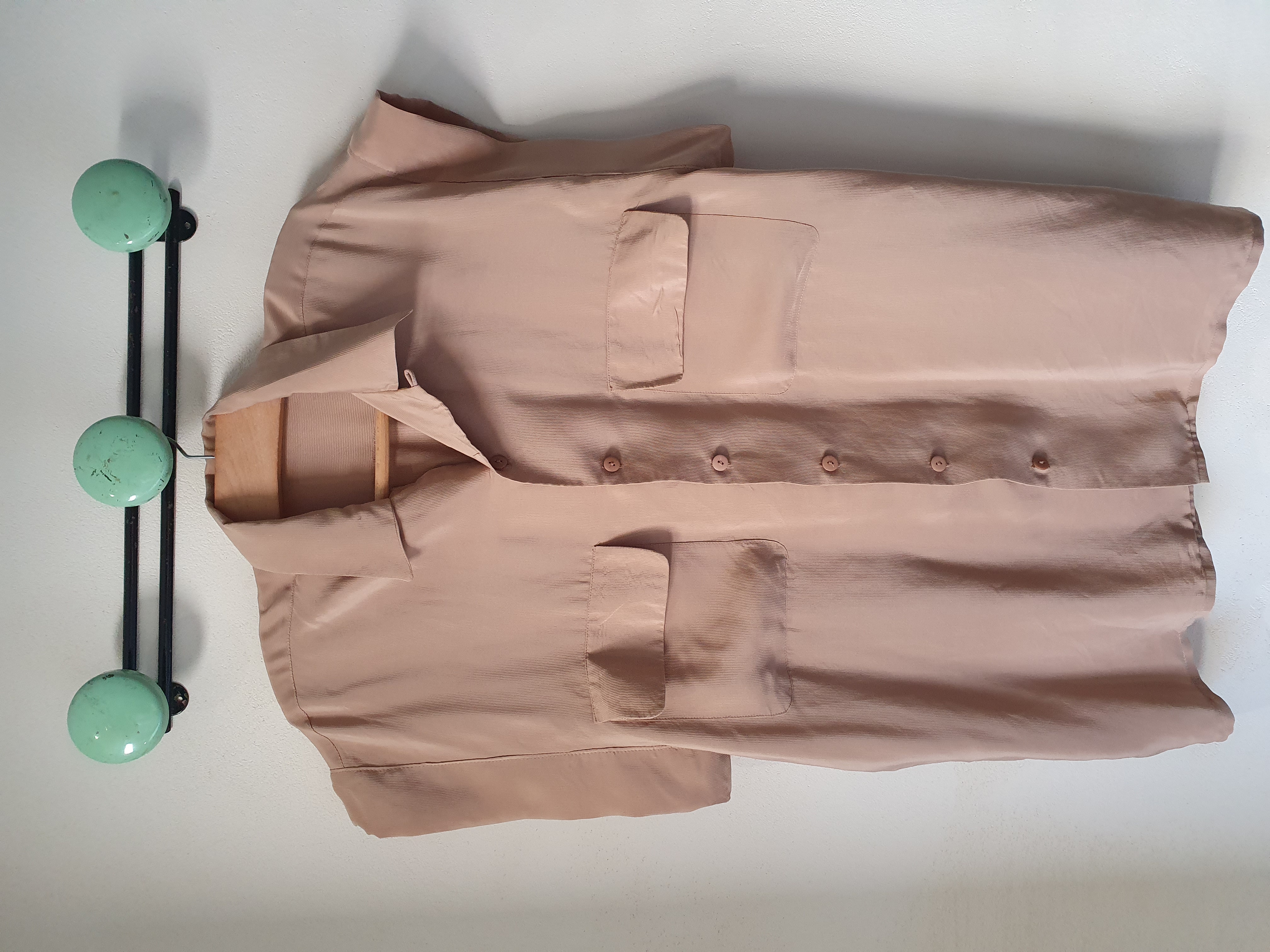 chemise militante soie beige