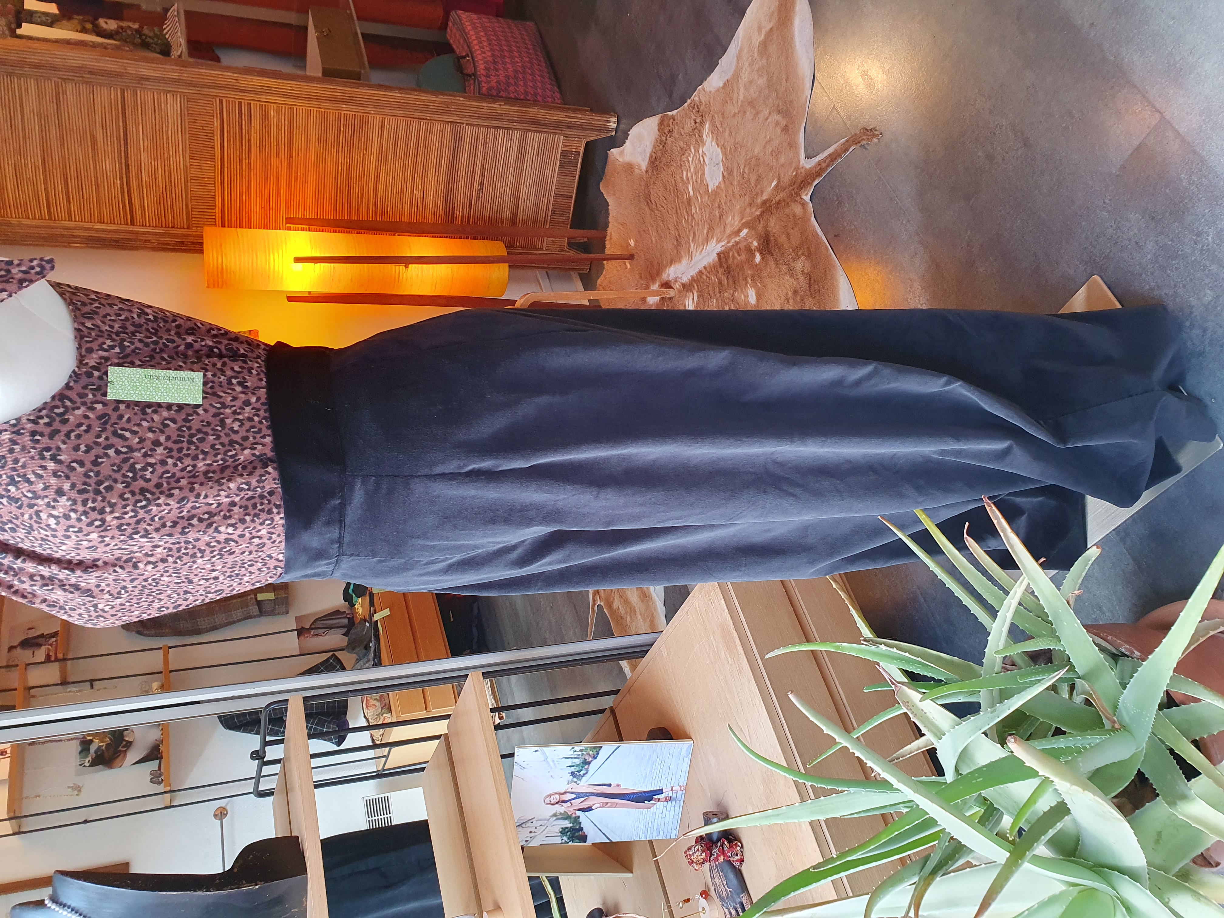 pantalon large velours noir