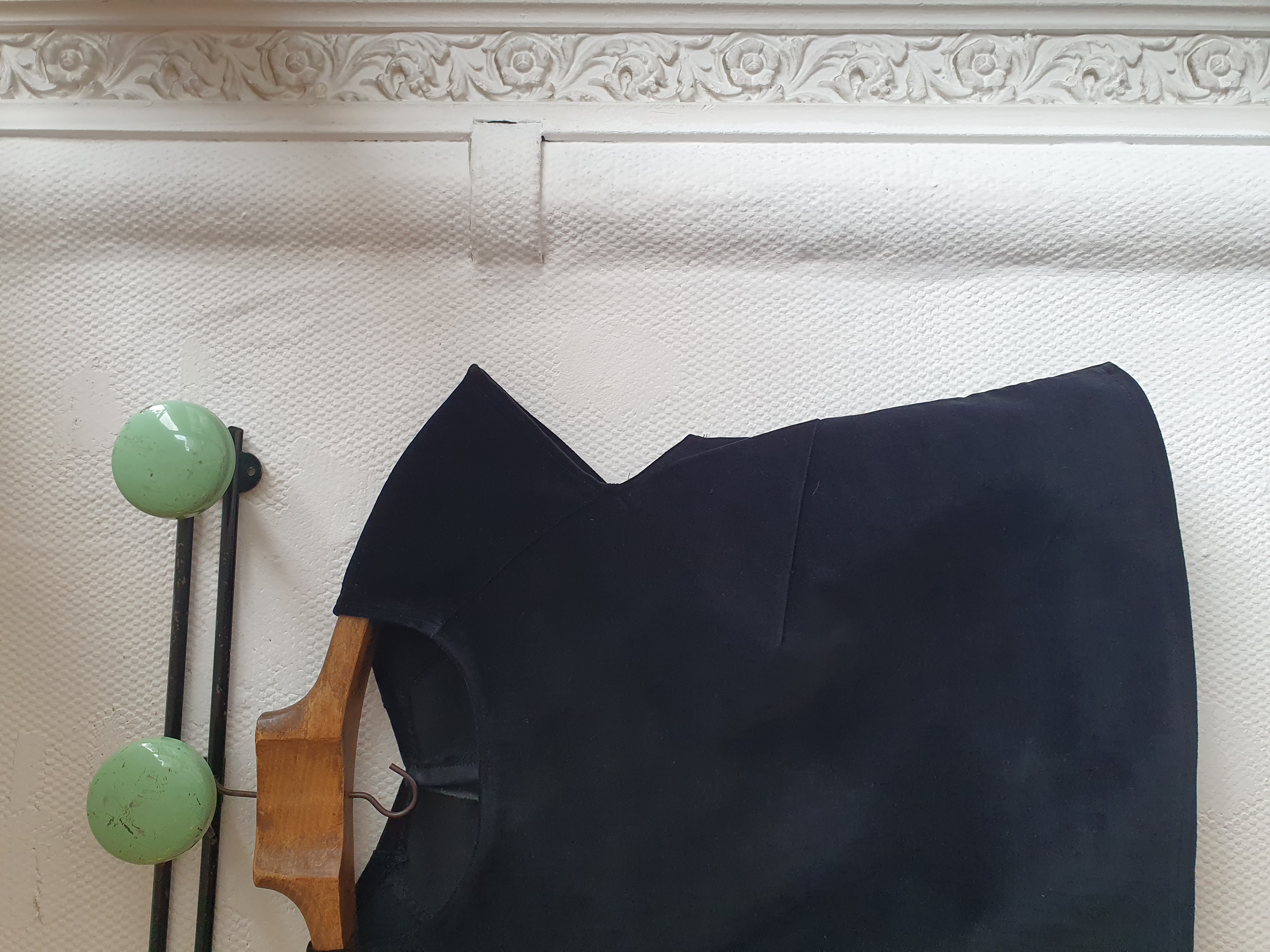 crop top velours noir