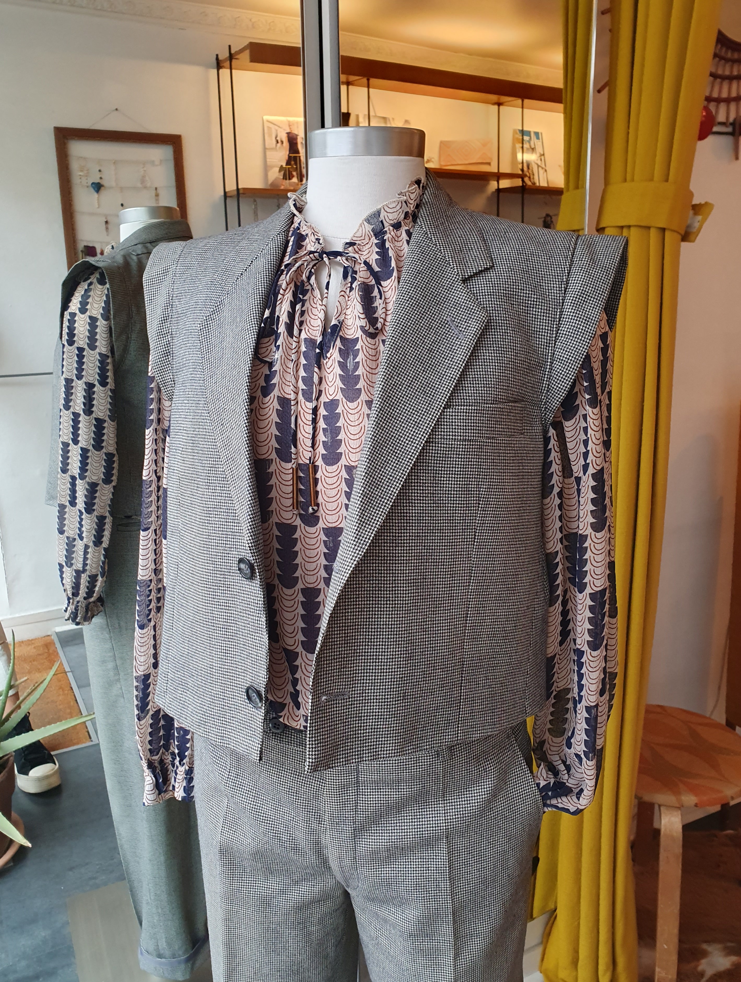 Ensemble costume pied de poule