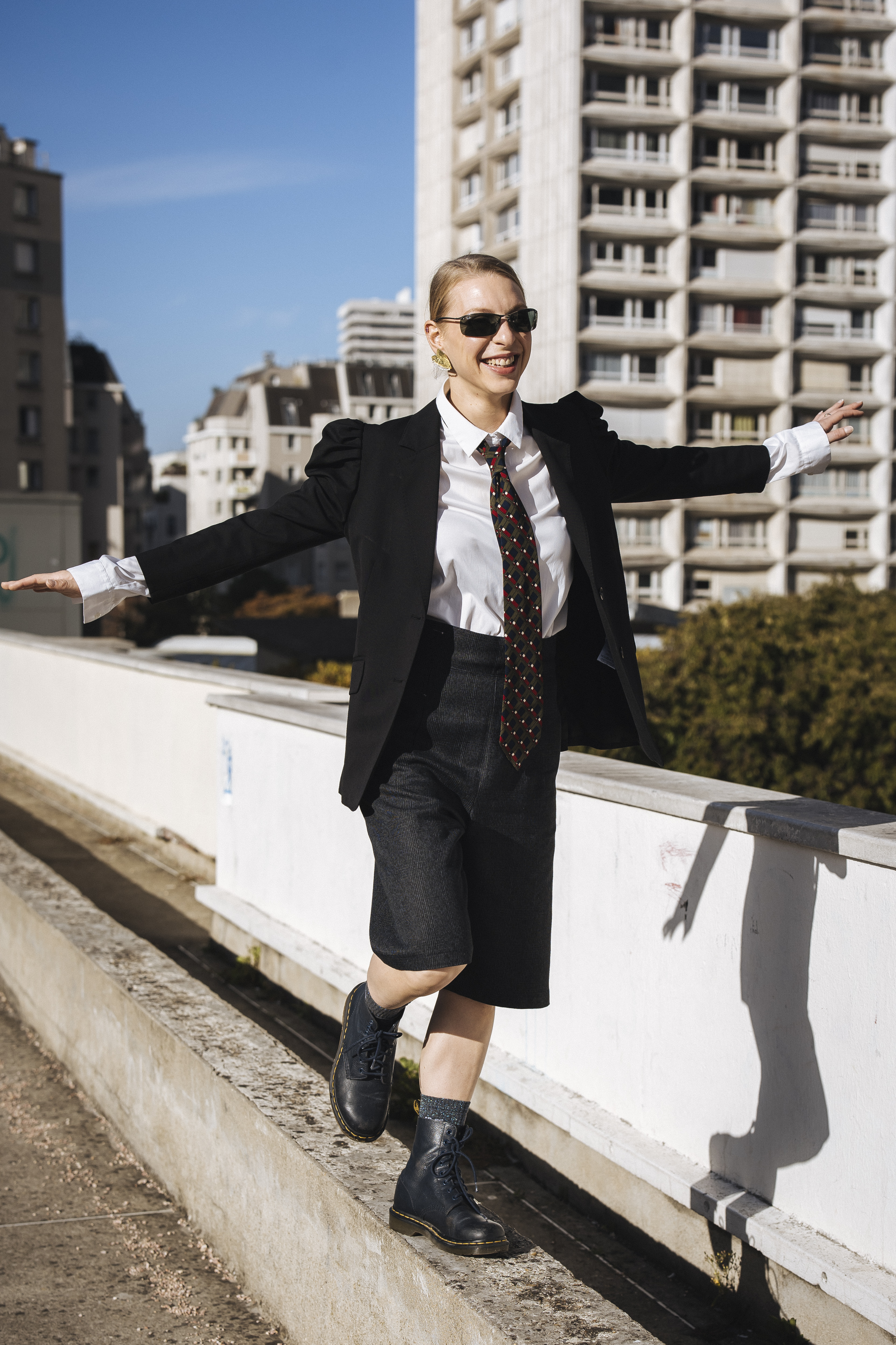 puff sleeve jacket noire