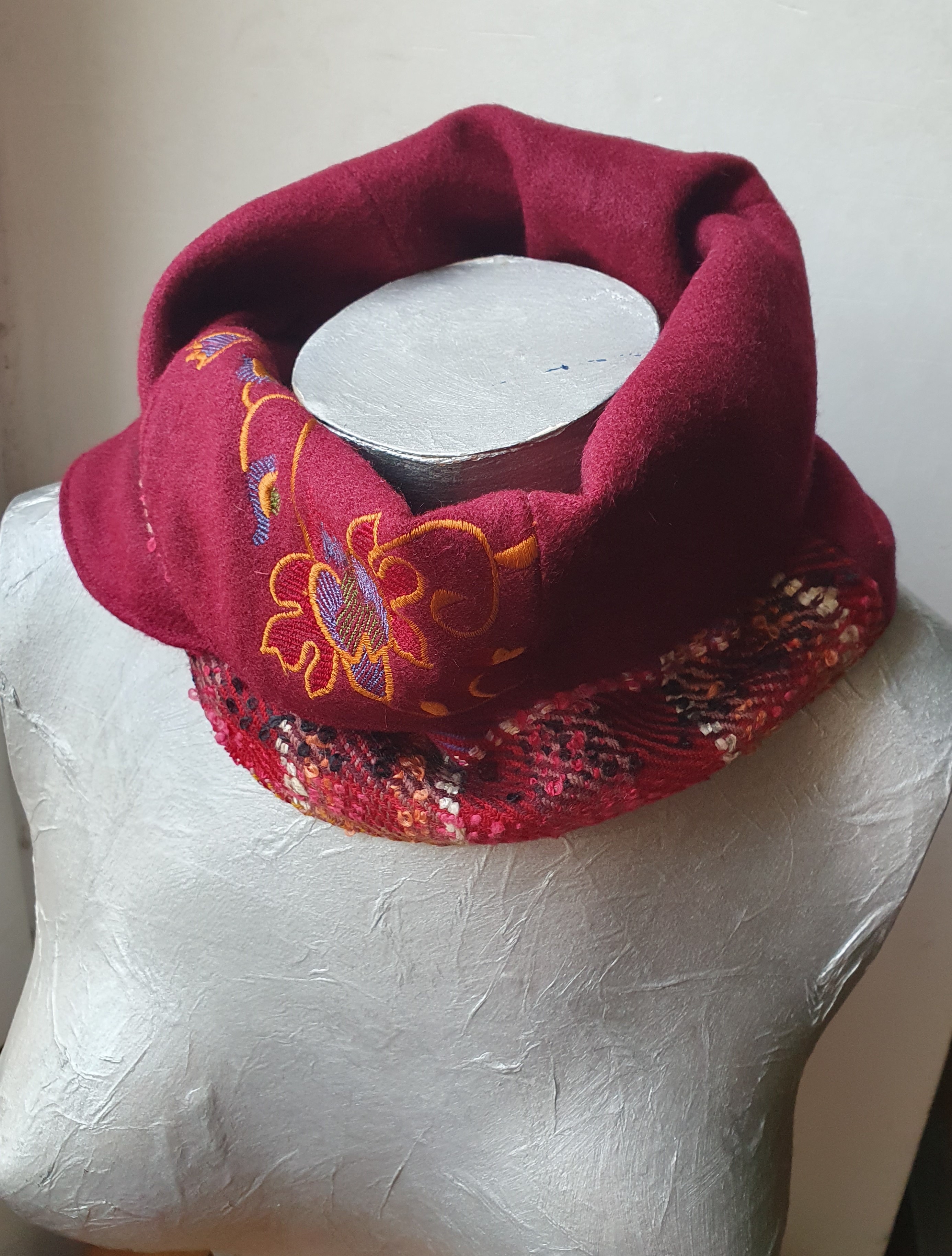 col femme Christian - bordeaux