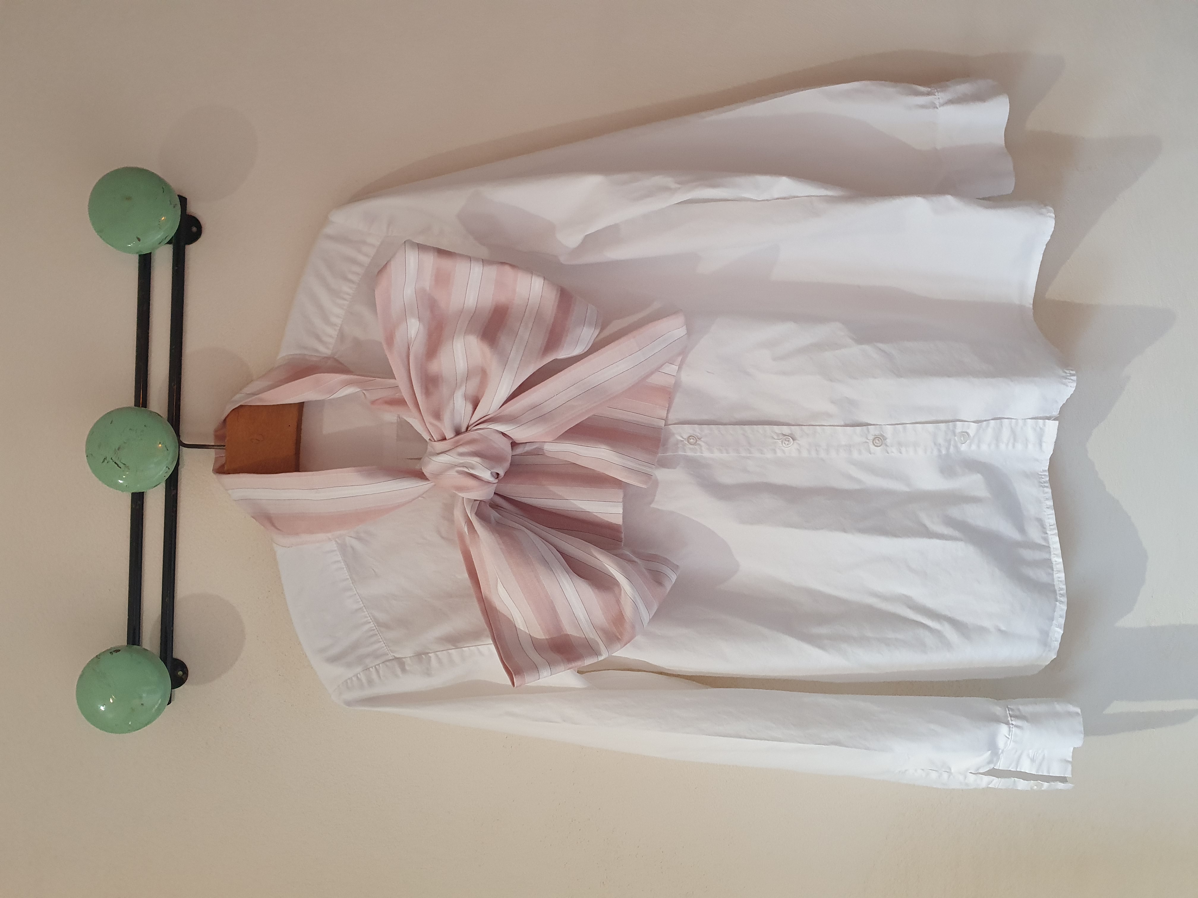 chemise lavallière XXL rose pale 