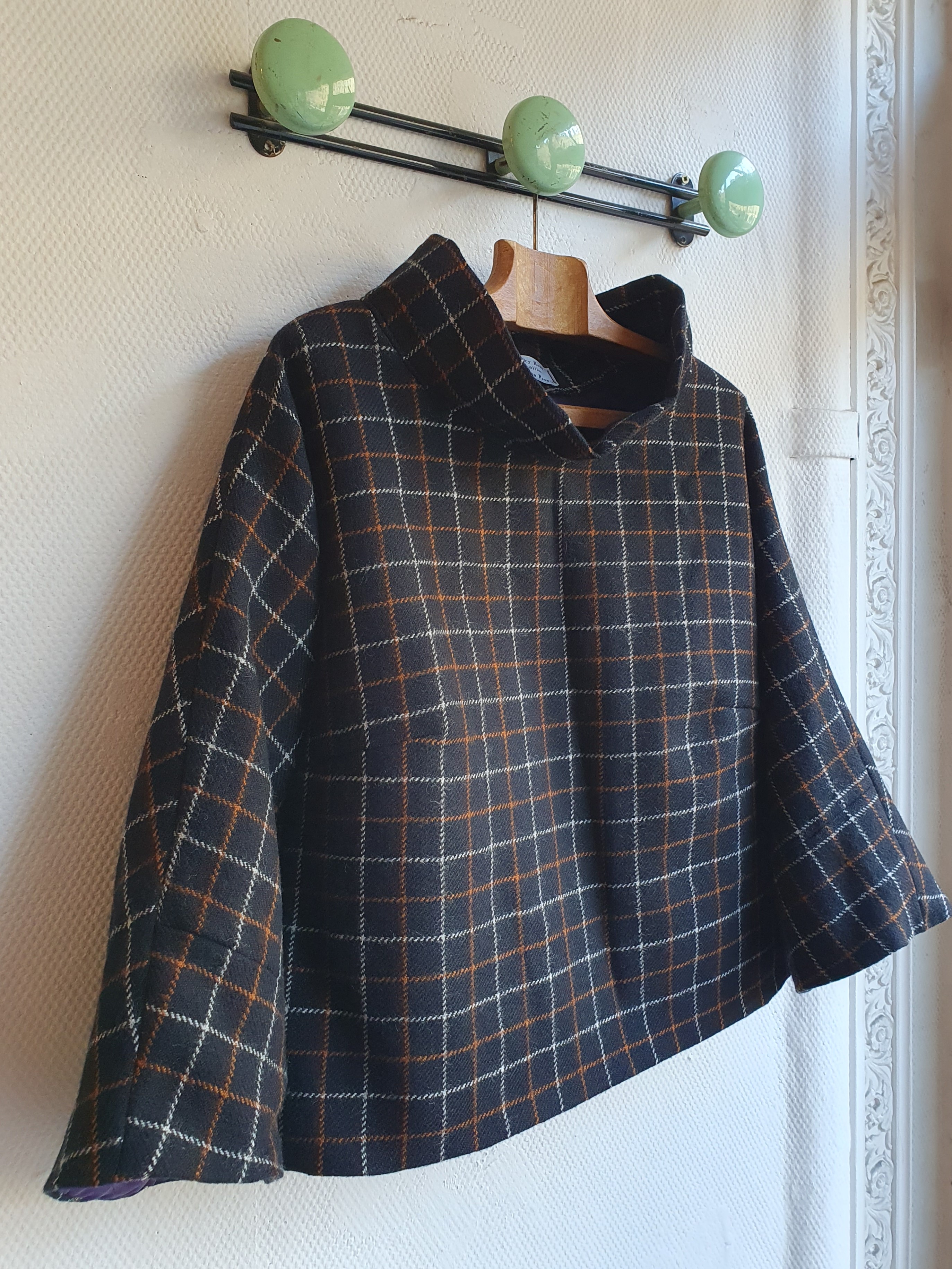 veste pull-over à carreaux