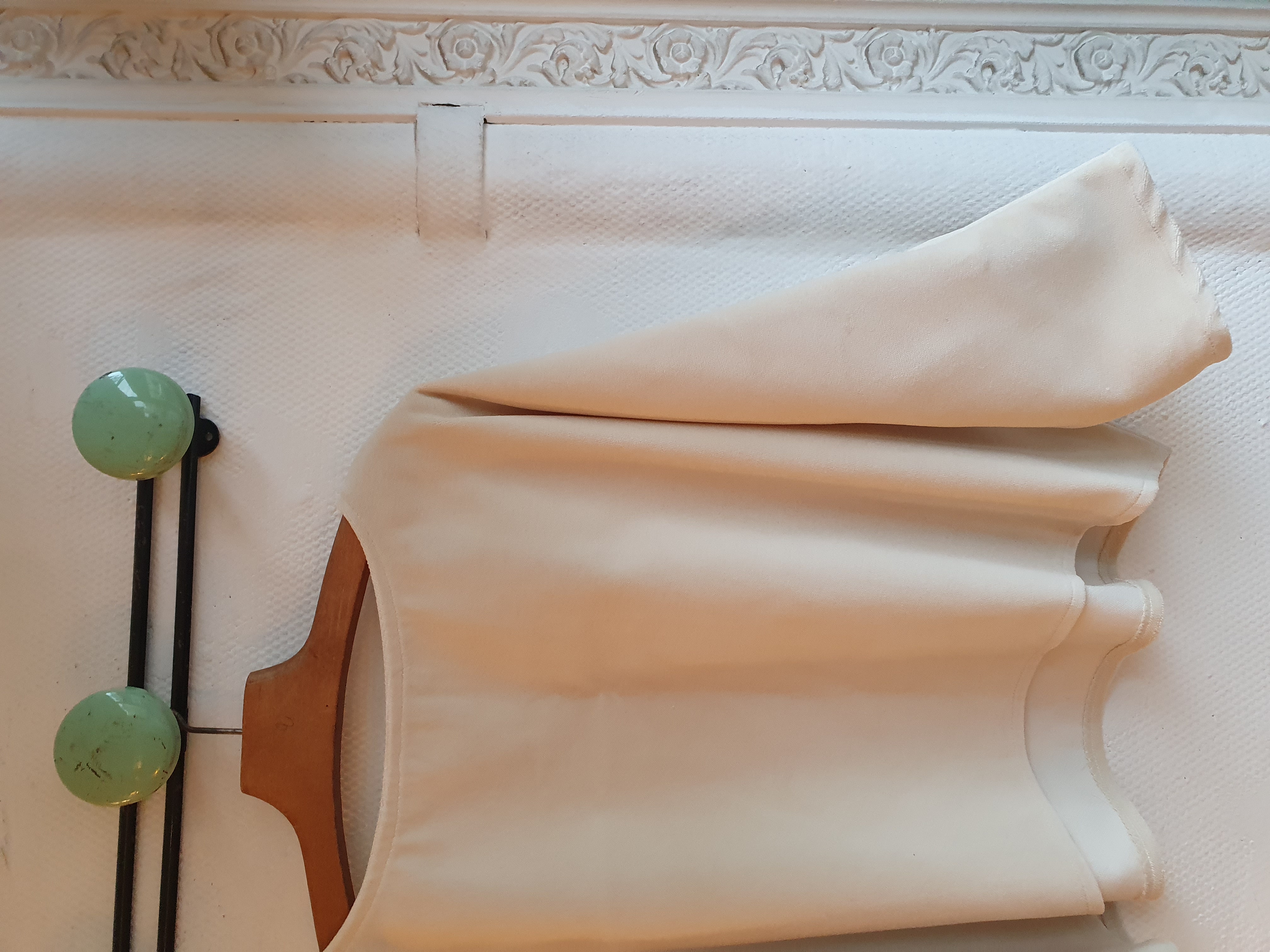 pull manches chauve souris velours blanc cassé