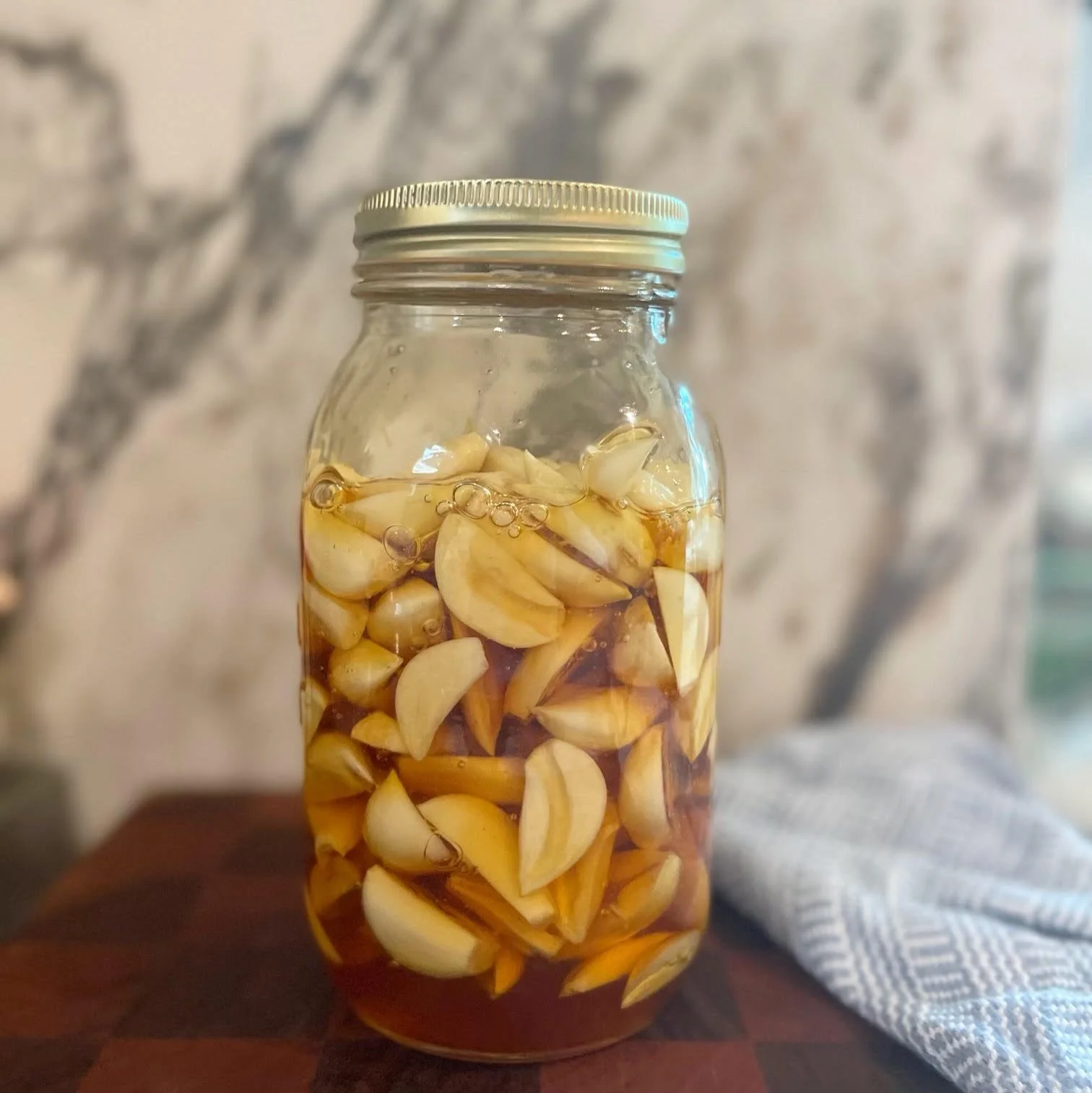 Homemade Fermented Garlic Honey