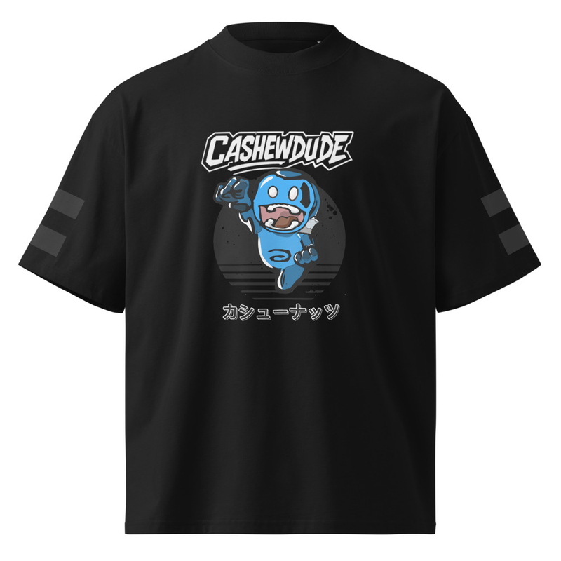 Unisex organic oversized high neck t-shirt