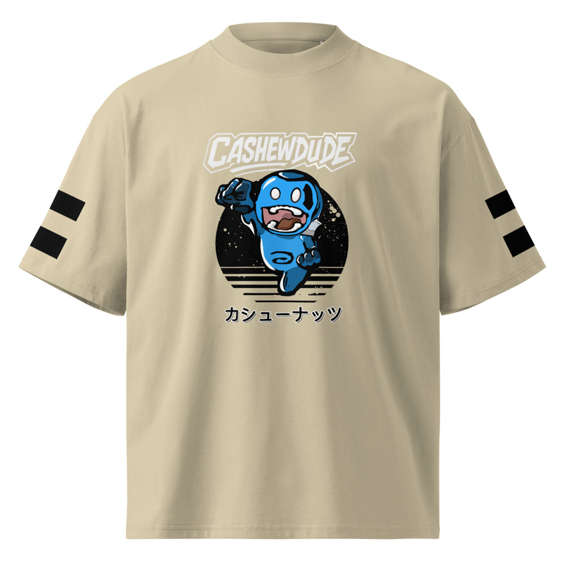 Unisex organic oversized high neck t-shirt