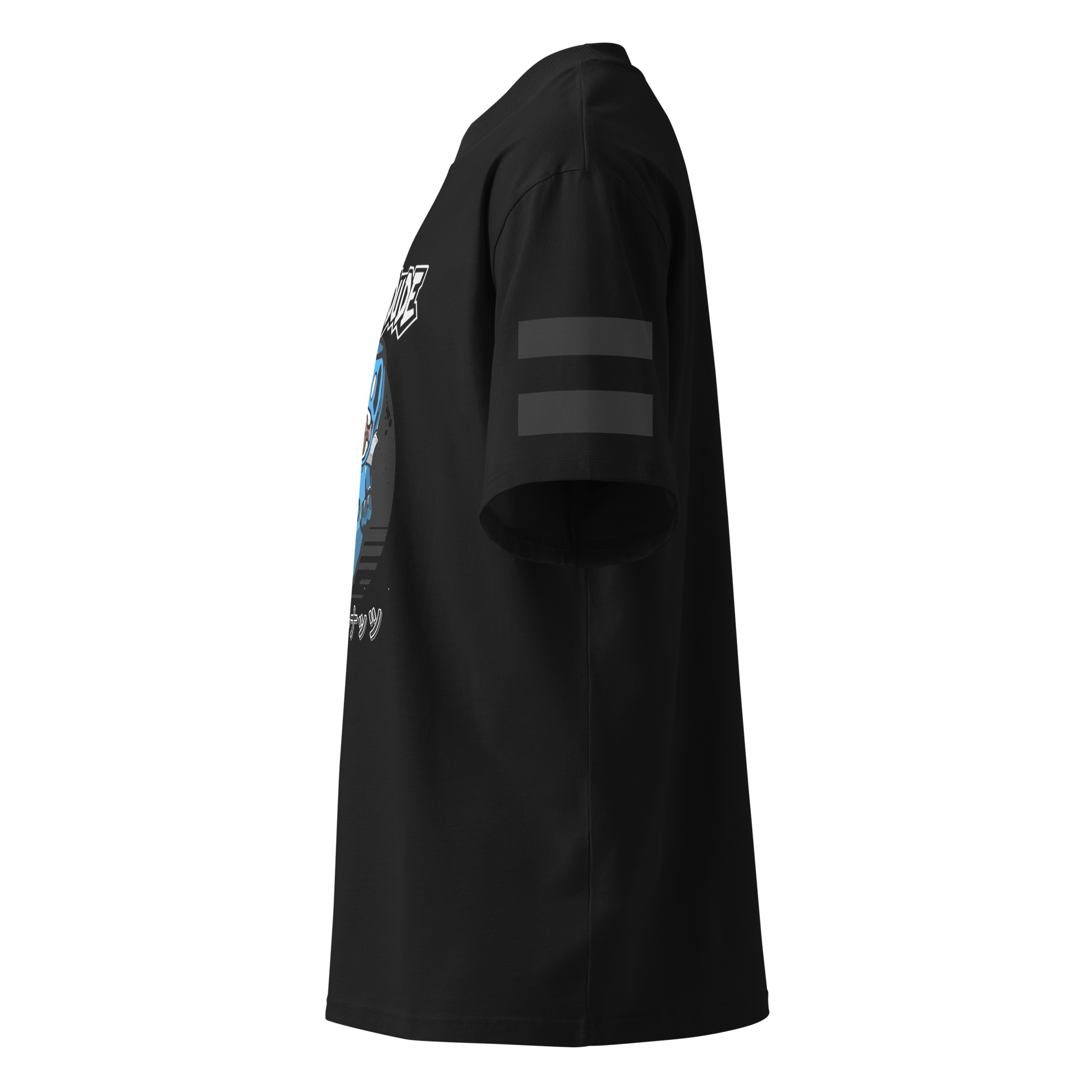 Unisex organic oversized high neck t-shirt