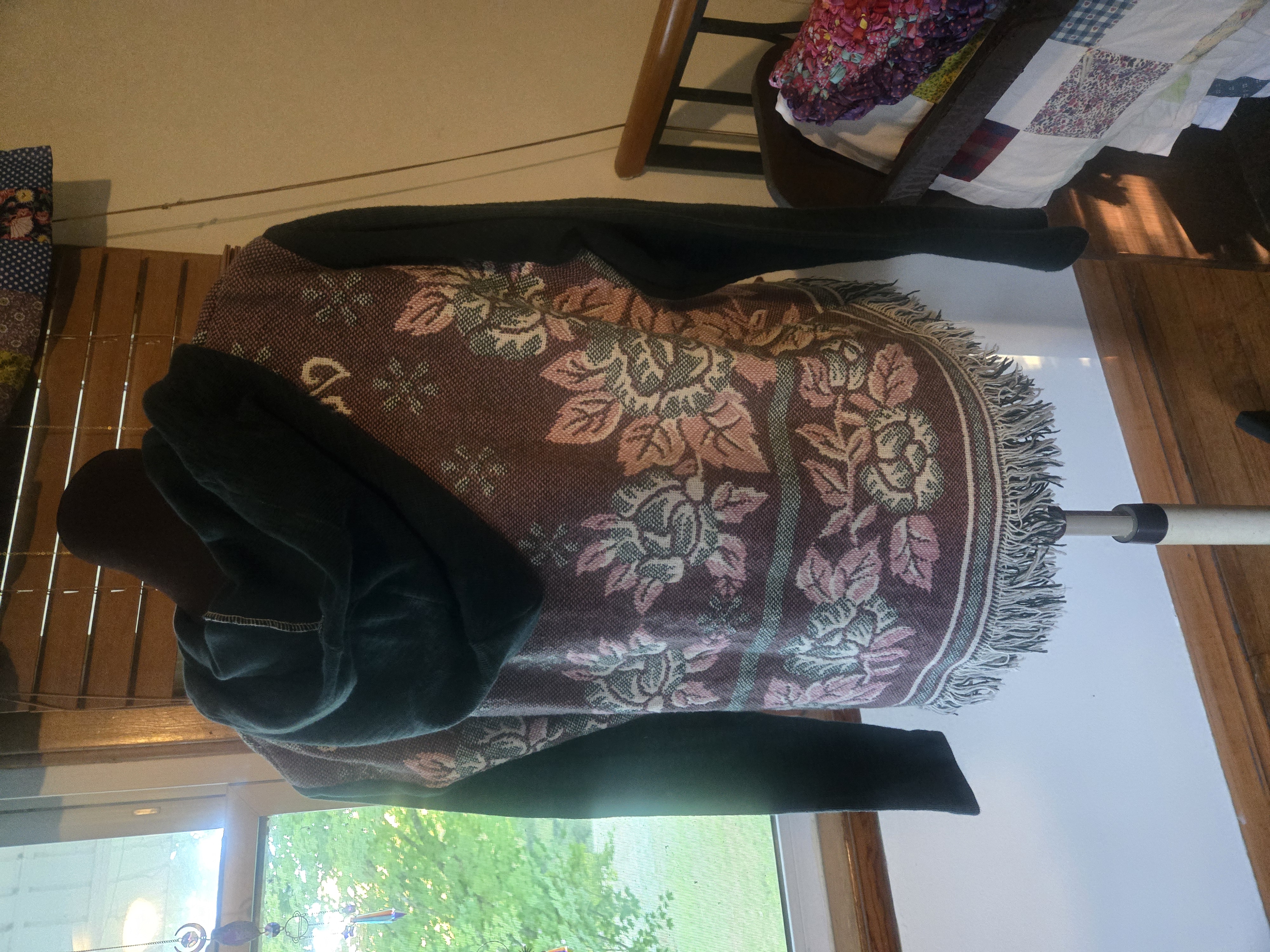 Floral Tapestry Blanket Hoodie