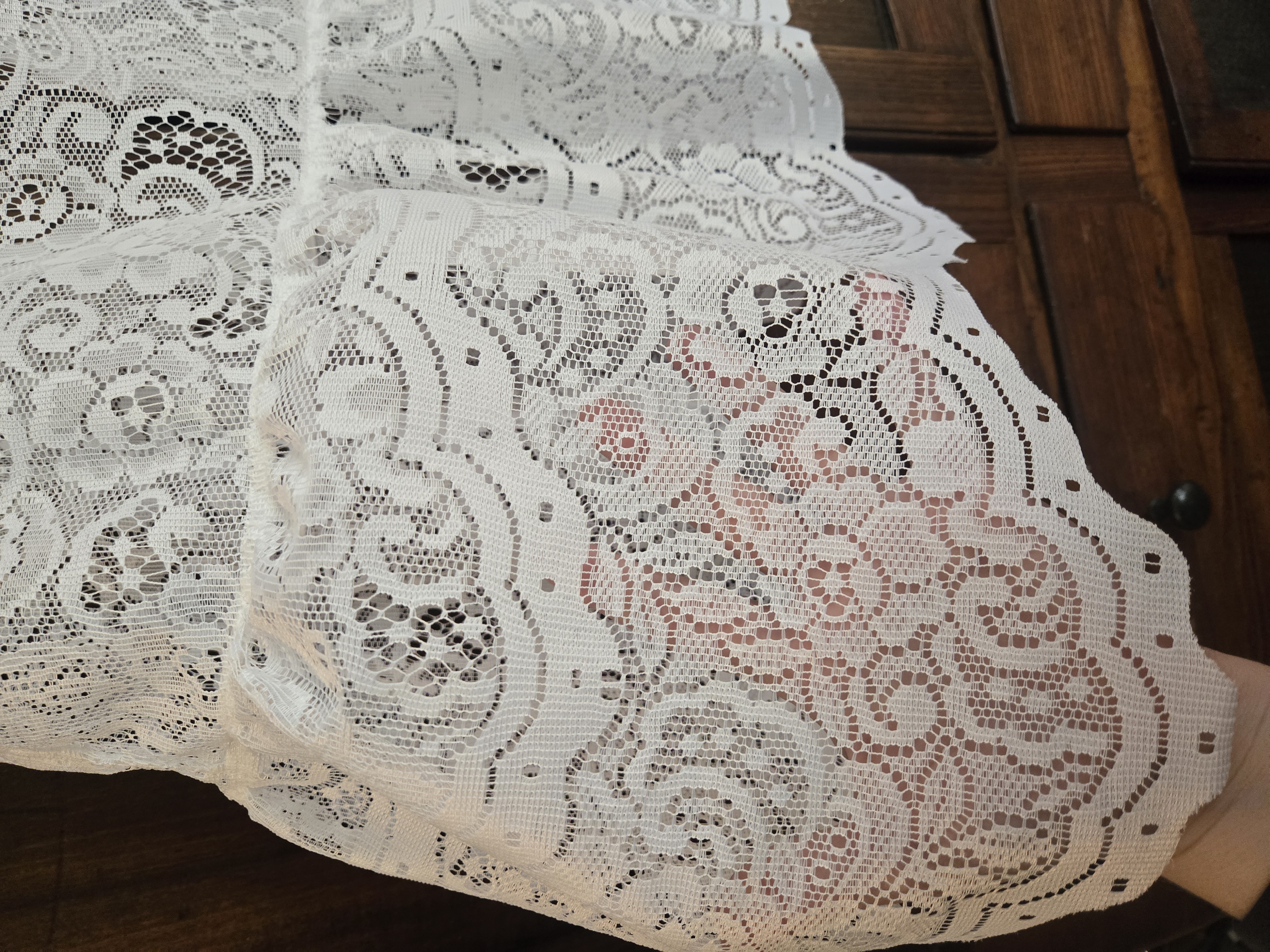 Floral White Lace Tie Top