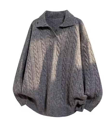 Cable Knit Collared Sweater