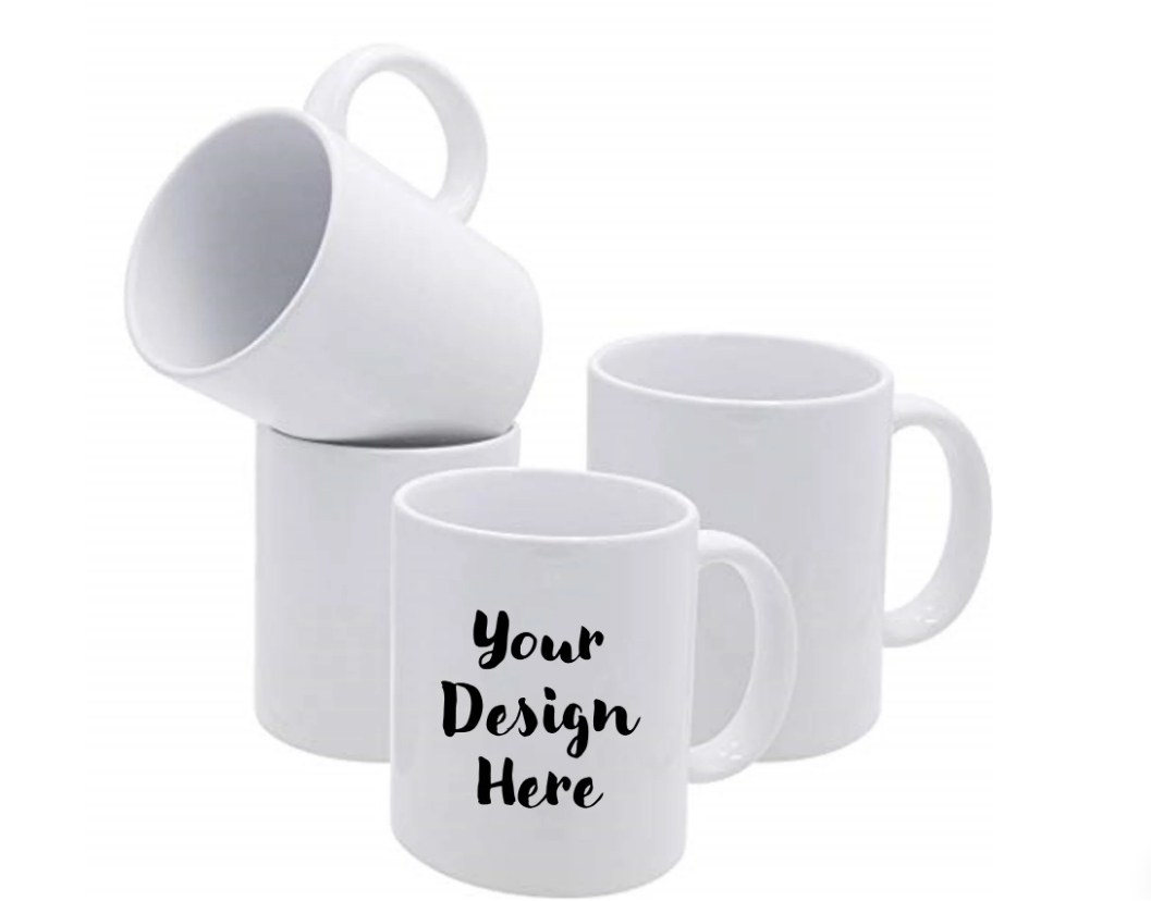 Customizable White Mugs ( Local Qlty )
