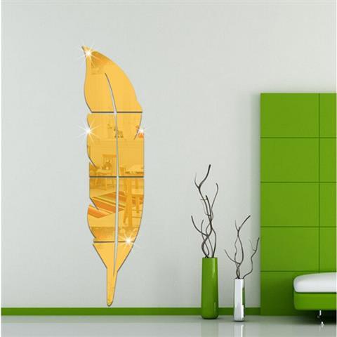 Feather-Shaped Wall Mirror