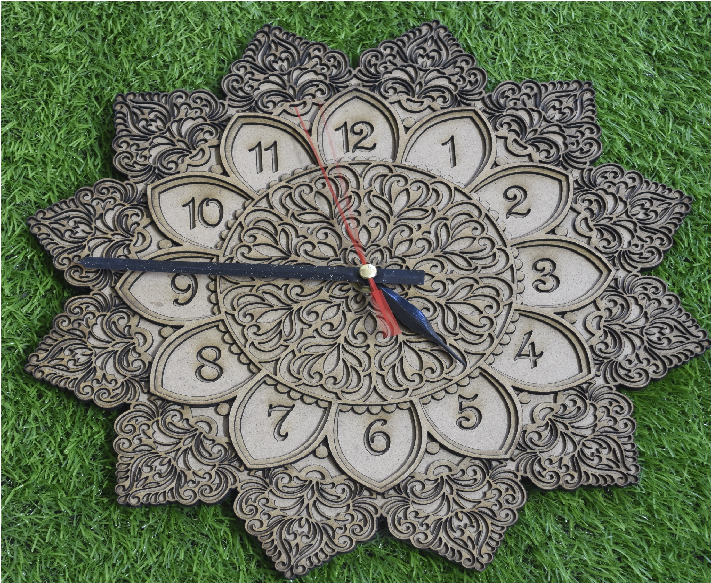  Wooden Wall Clock Laser Cut