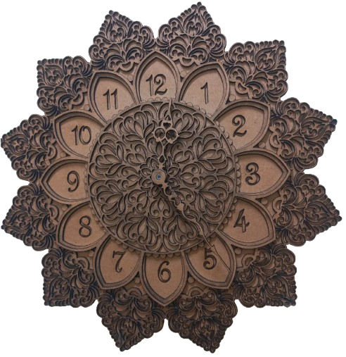  Wooden Wall Clock Laser Cut