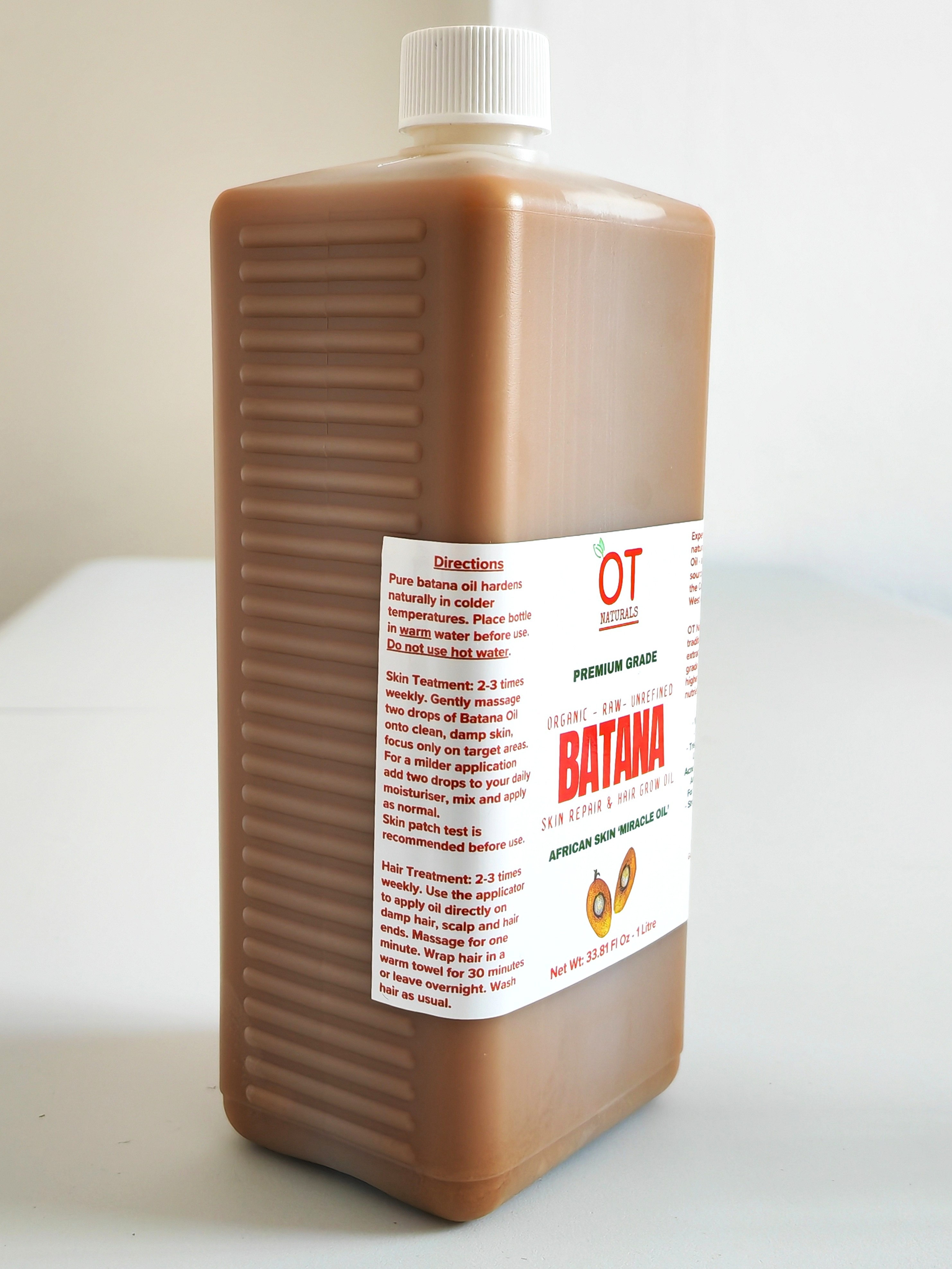 1 Litre (1000ml) - Pure Batana Oil for Skin Repair – Deep Moisture & Healing