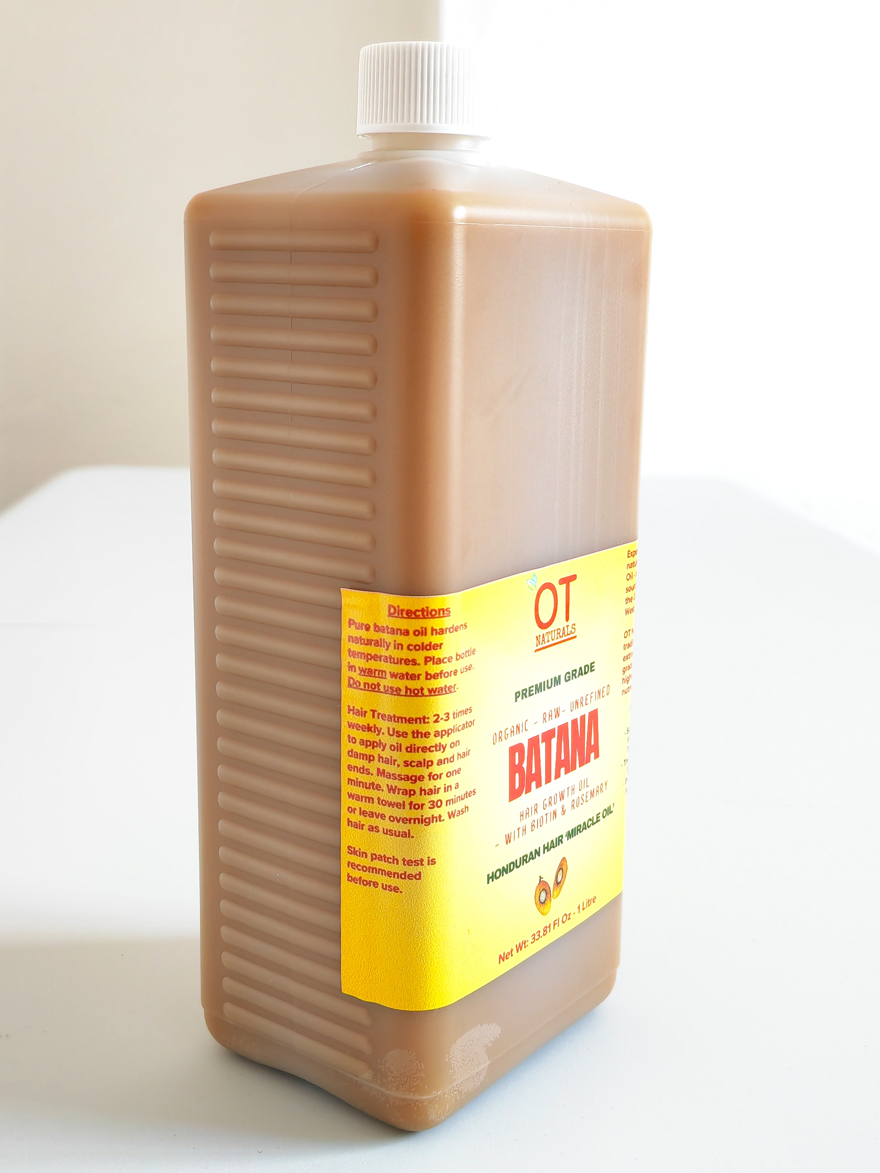 1 Litre (1000ml) - Raw Batana Oil with Biotin & Rosemary - for Faster Hair Growth