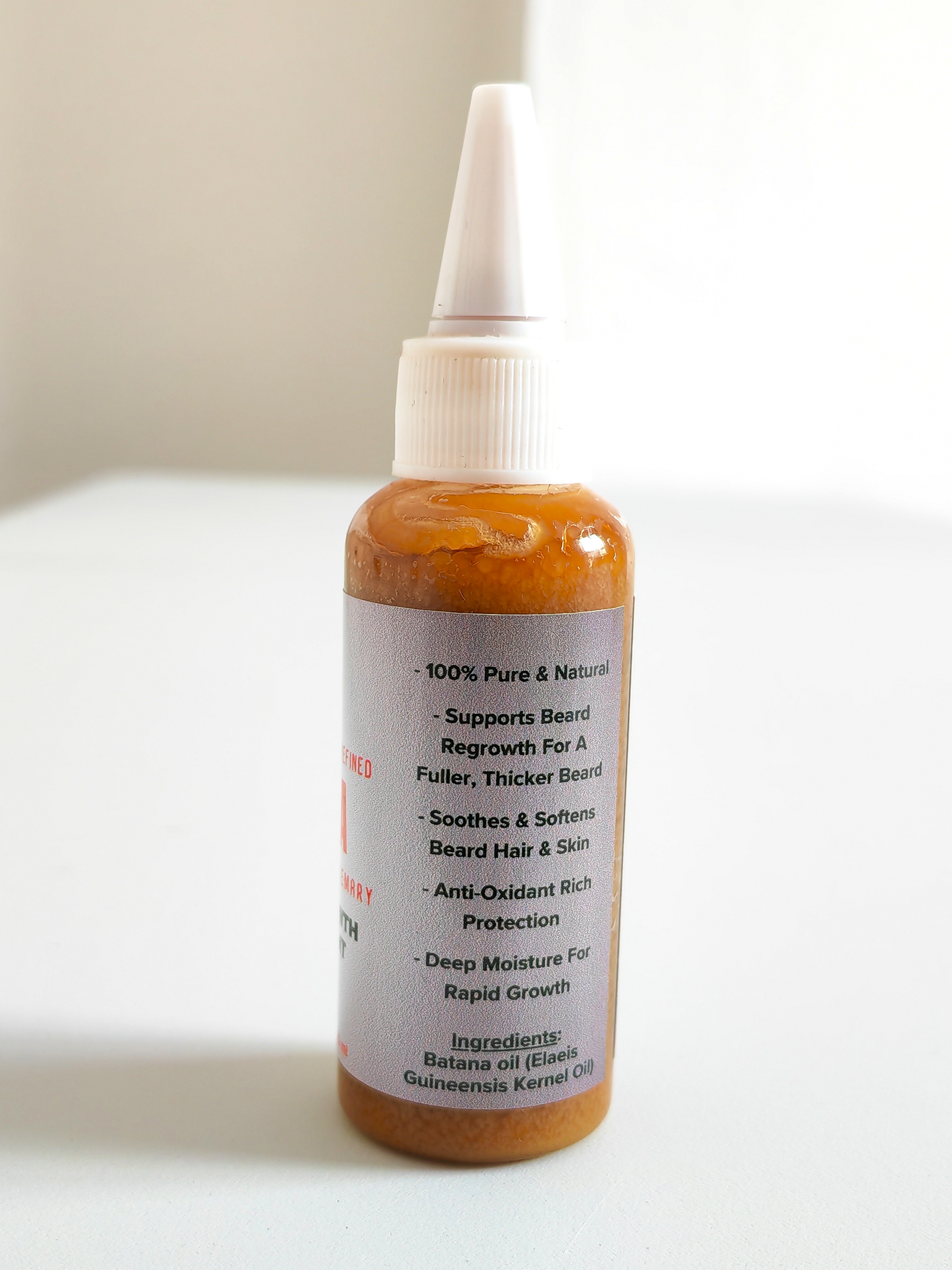 50ml – Beard Growth Treatment – Raw Batana Oil with Biotin & Rosemary