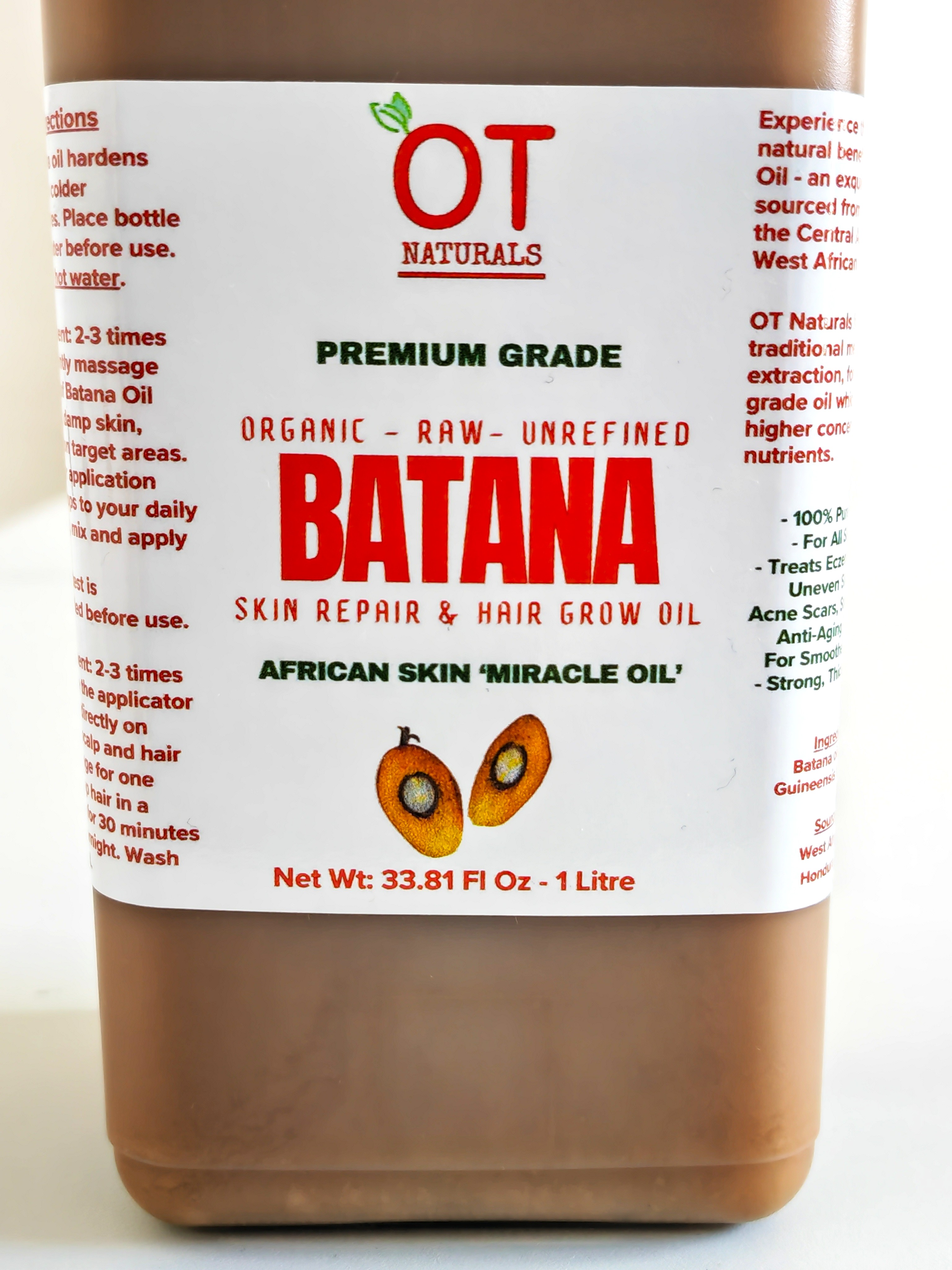 1 Litre (1000ml) - Pure Batana Oil for Skin Repair – Deep Moisture & Healing