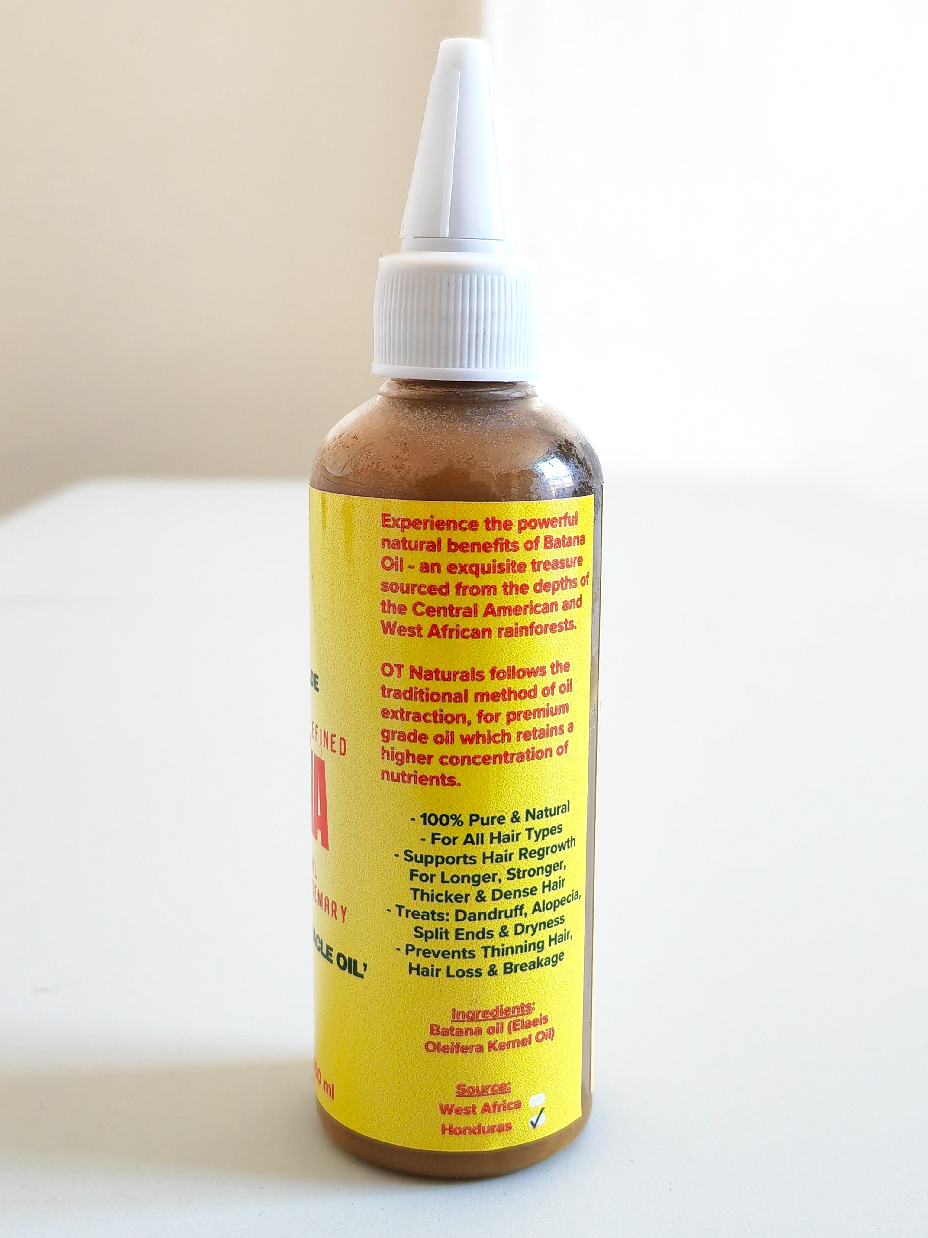 100ml - Raw Batana Oil with Biotin & Rosemary - for Faster Hair Growth