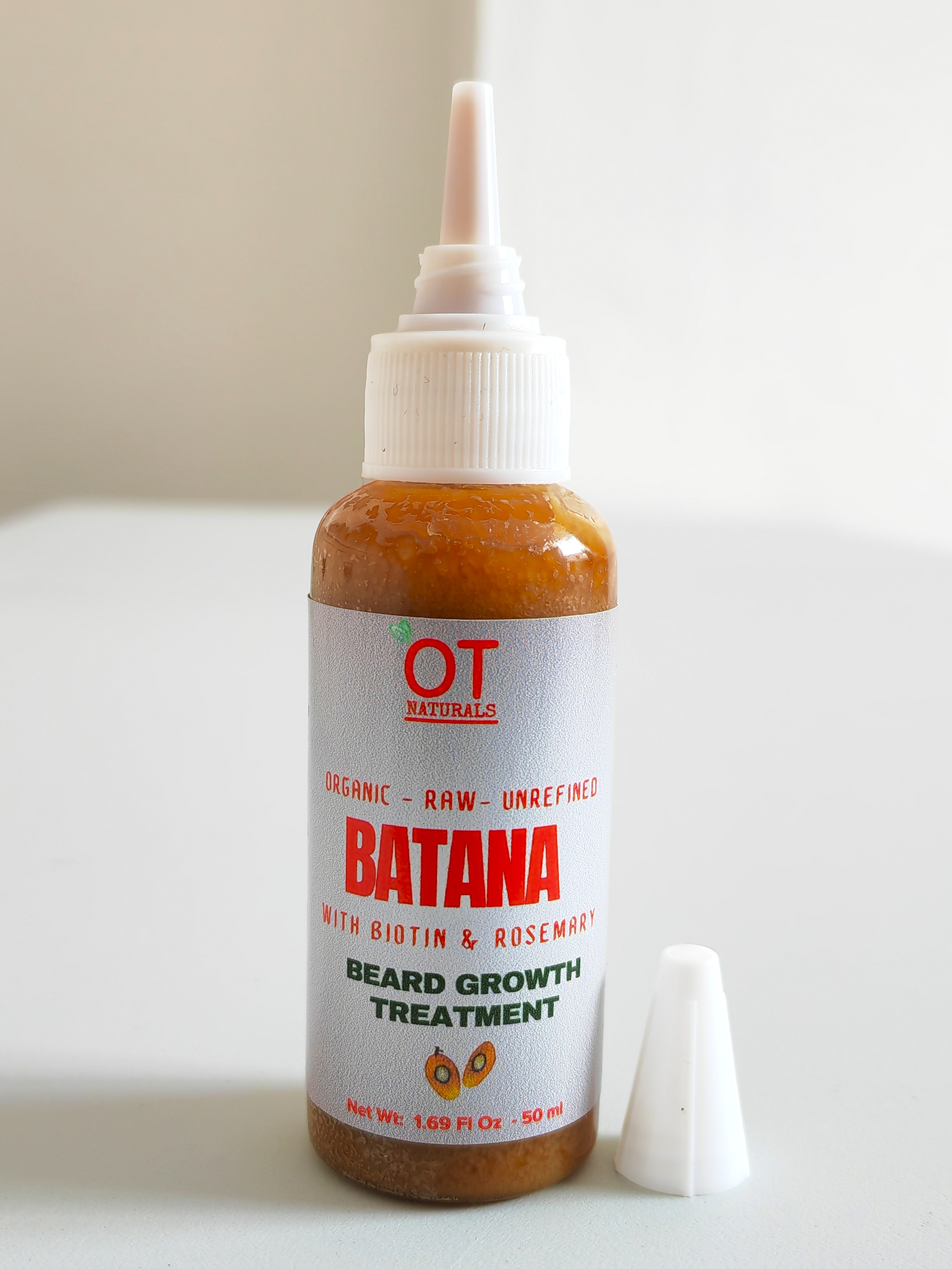 50ml – Beard Growth Treatment – Raw Batana Oil with Biotin & Rosemary