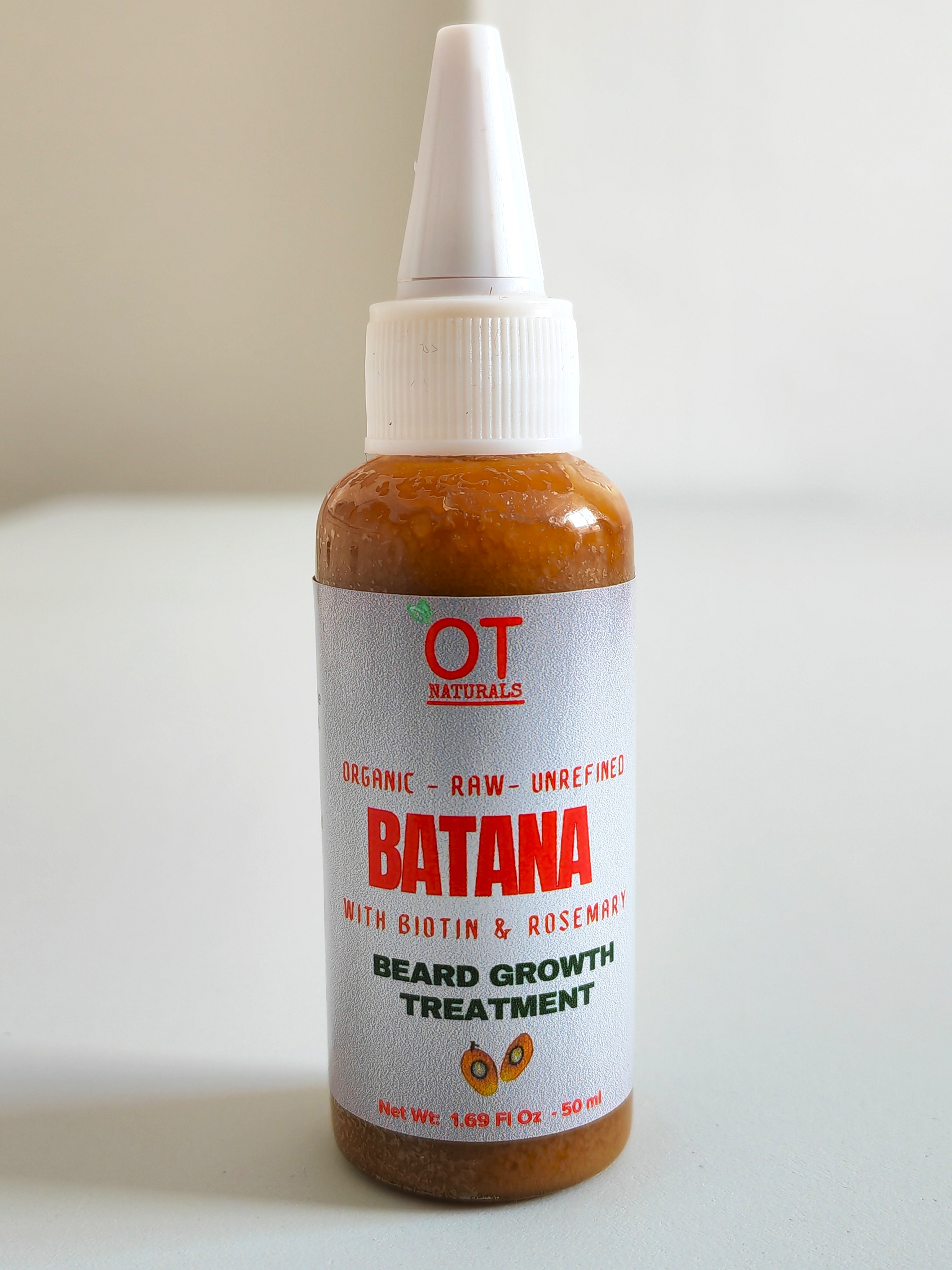 50ml – Beard Growth Treatment – Raw Batana Oil with Biotin & Rosemary