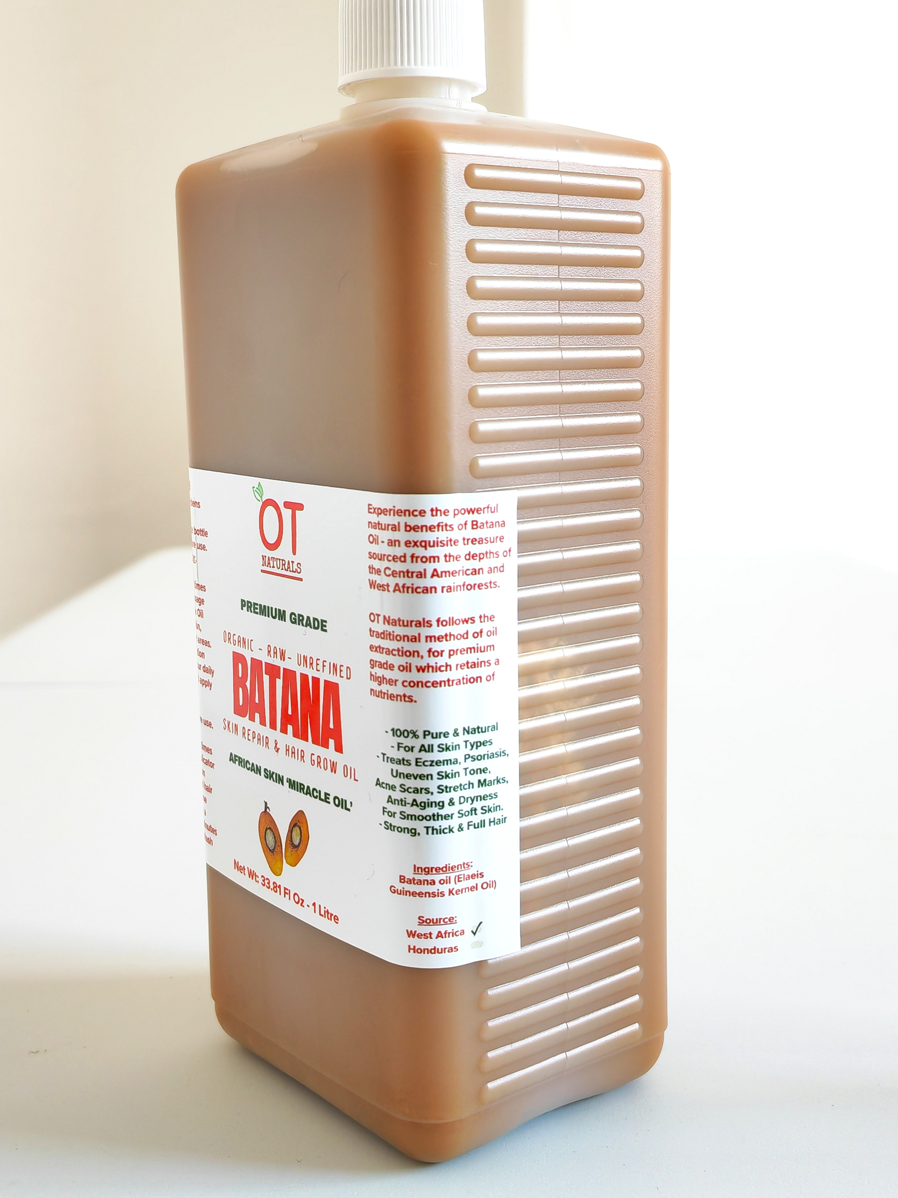 1 Litre (1000ml) - Pure Batana Oil for Skin Repair – Deep Moisture & Healing