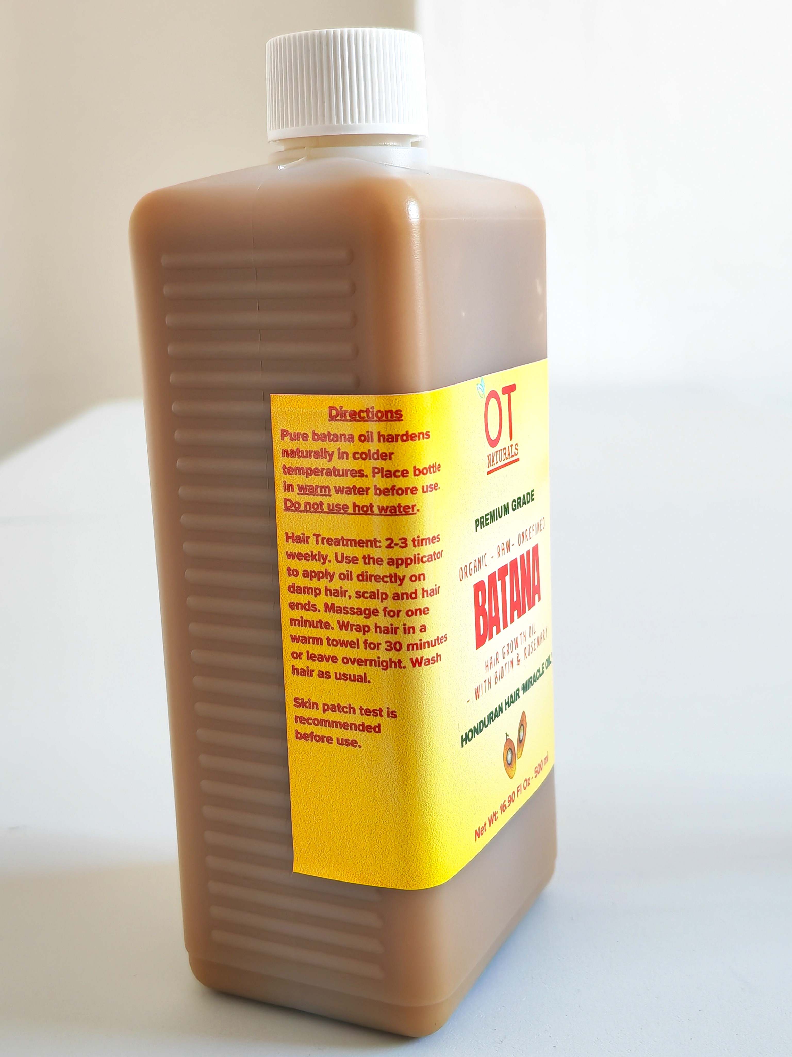 500ml - Raw Batana Oil for Hair Growth – with Biotin & Rosemary 