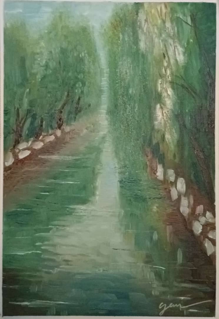[The Green River] Oil Painting