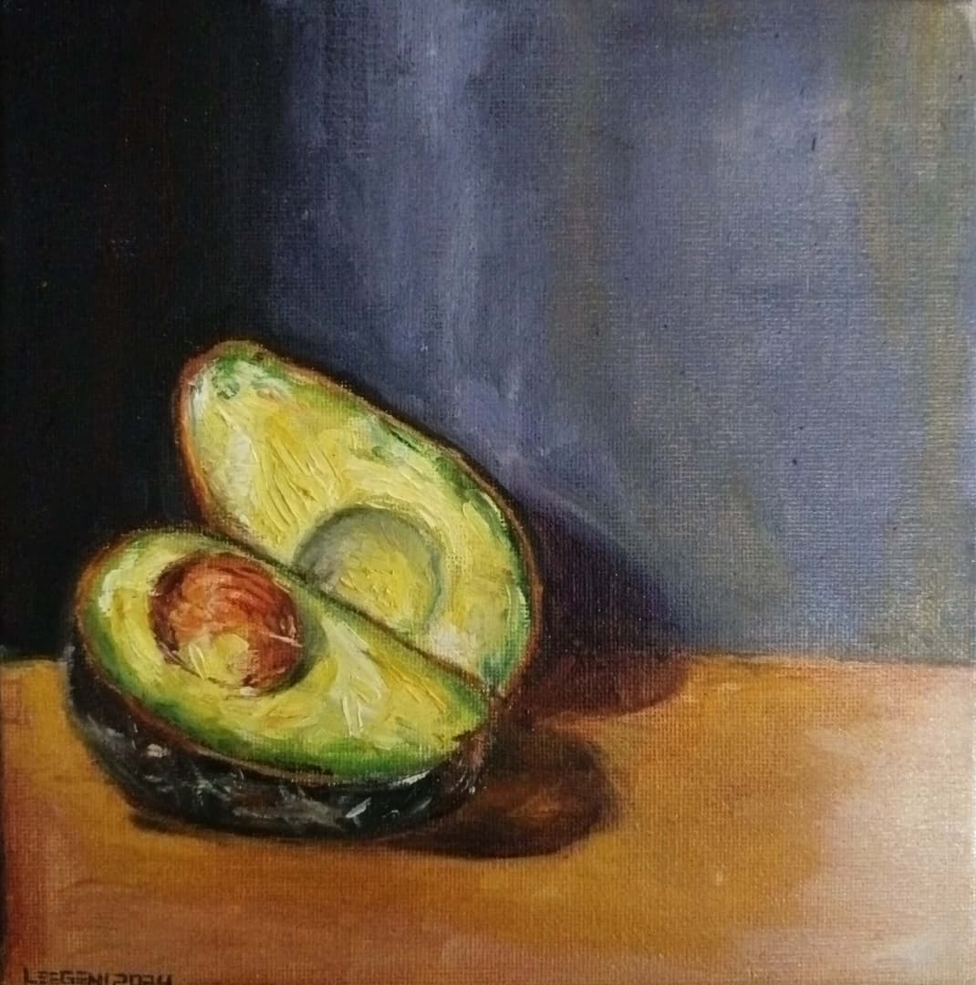 [The Avocado Portrait] Oil On Canvas