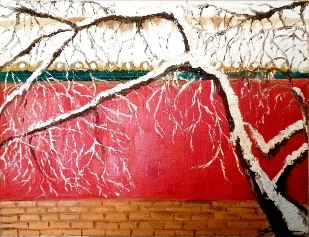 [The Forbidden City] Oil on Canvas 11.7x 16.5 inches (A3)