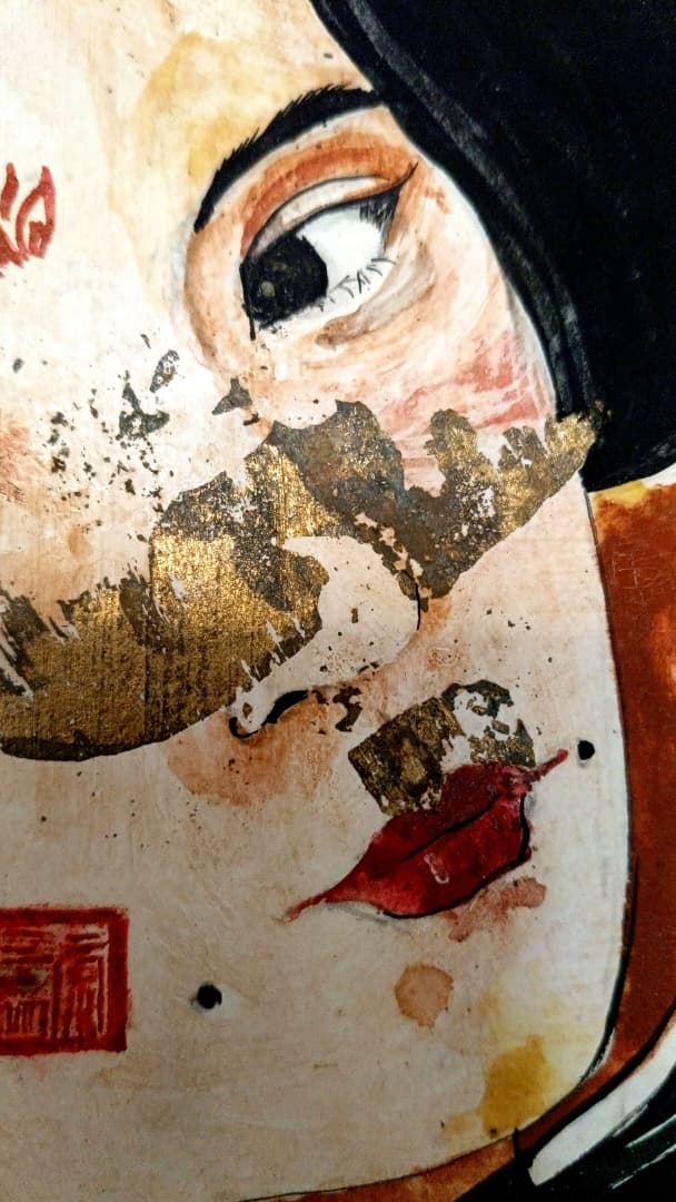[Yang Gui Fei] Chinese Mineral Art on Canvas
