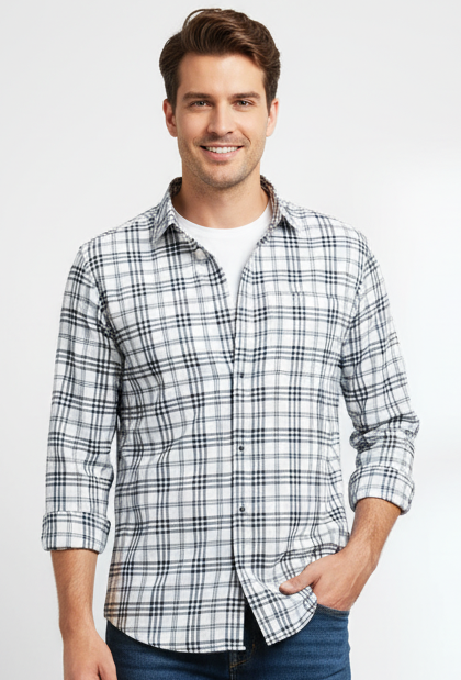 Men’s Casual Plaid Shirt