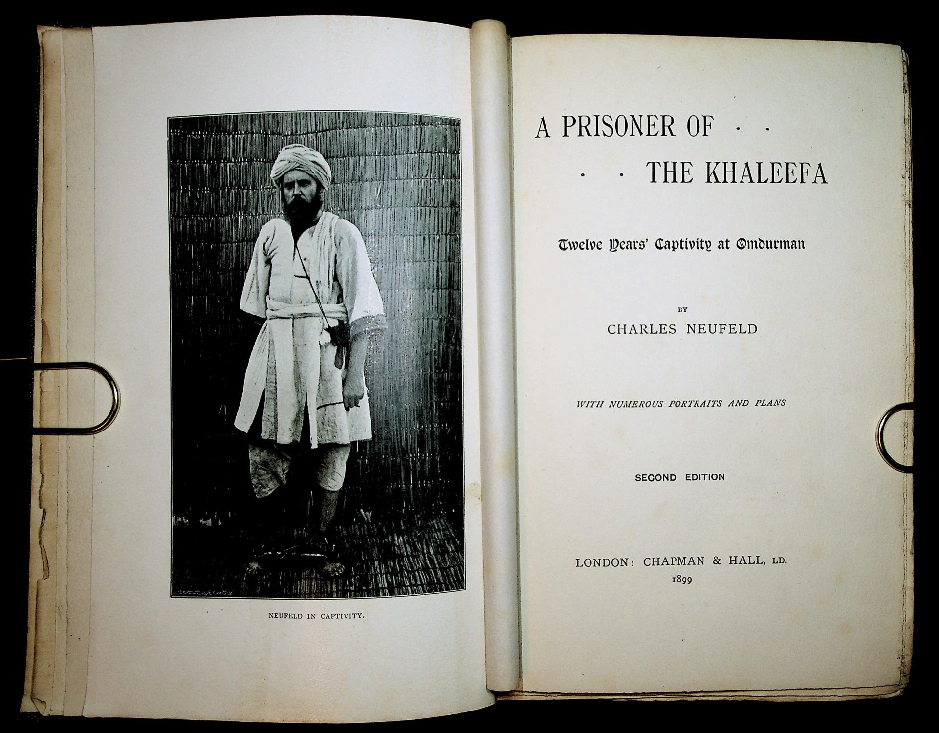 A Prisoner of The Khaleefa Charles Neufeld 1st Edition 1899 Worn