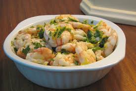 Crevettes marinées ail / persil