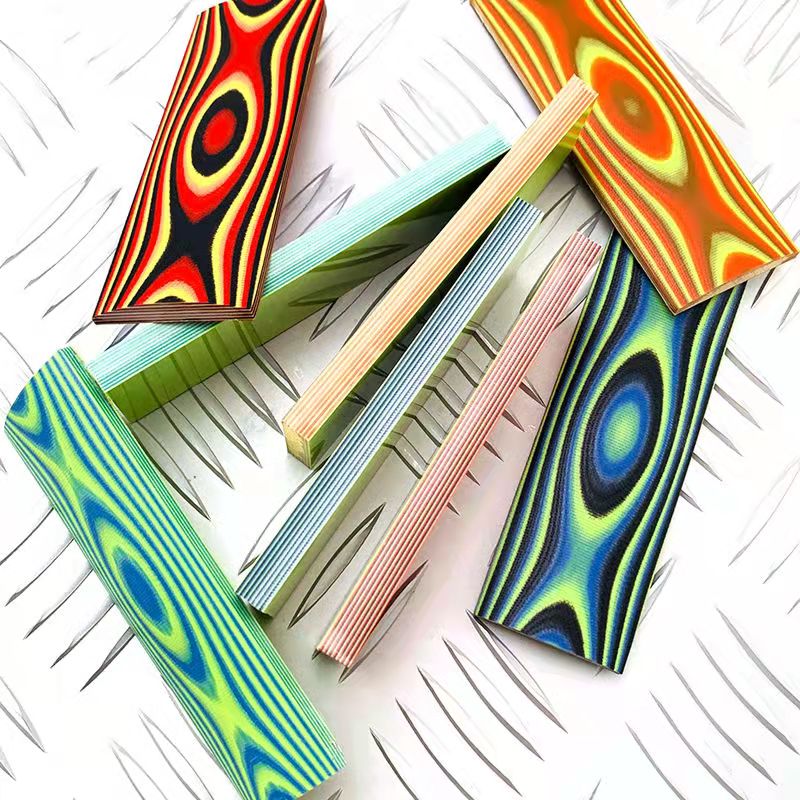 Colorful knife handle scales
