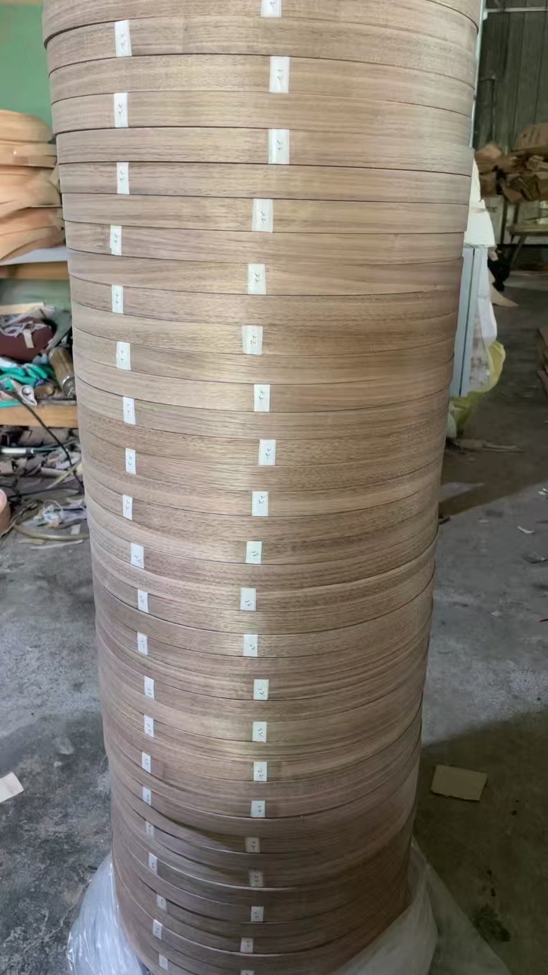 1'' wide Walnut Wood Veneer Edge Banding Rolls
