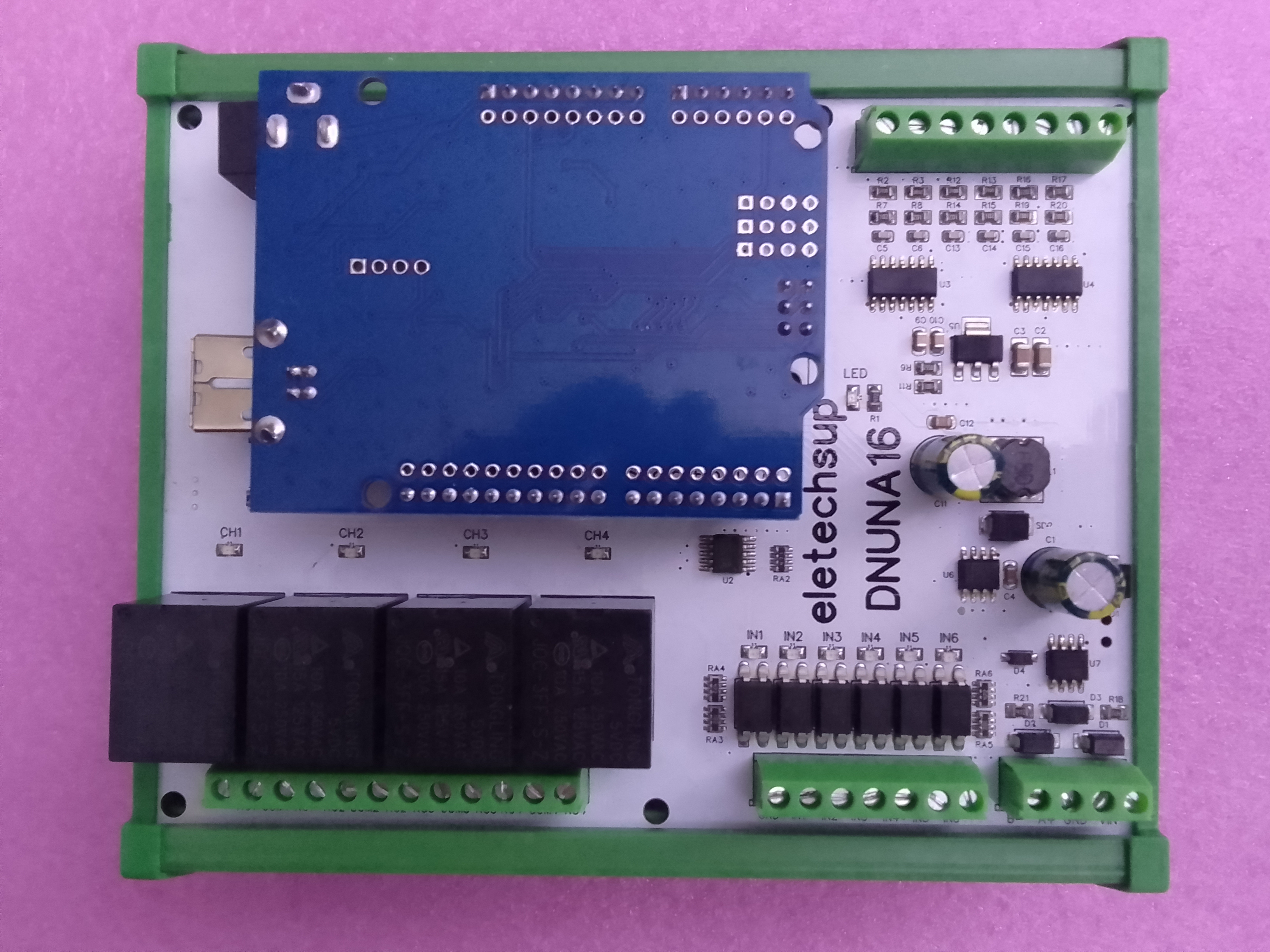 UNO R3 için Arduino PLC RS485 uzaktan IO Diy Röle Modülü
